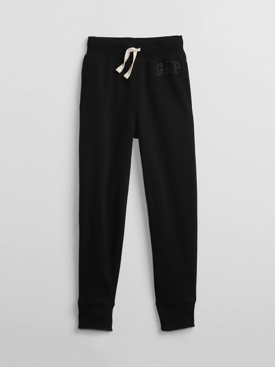 Fleece joggers with logo embroidery Boy_0