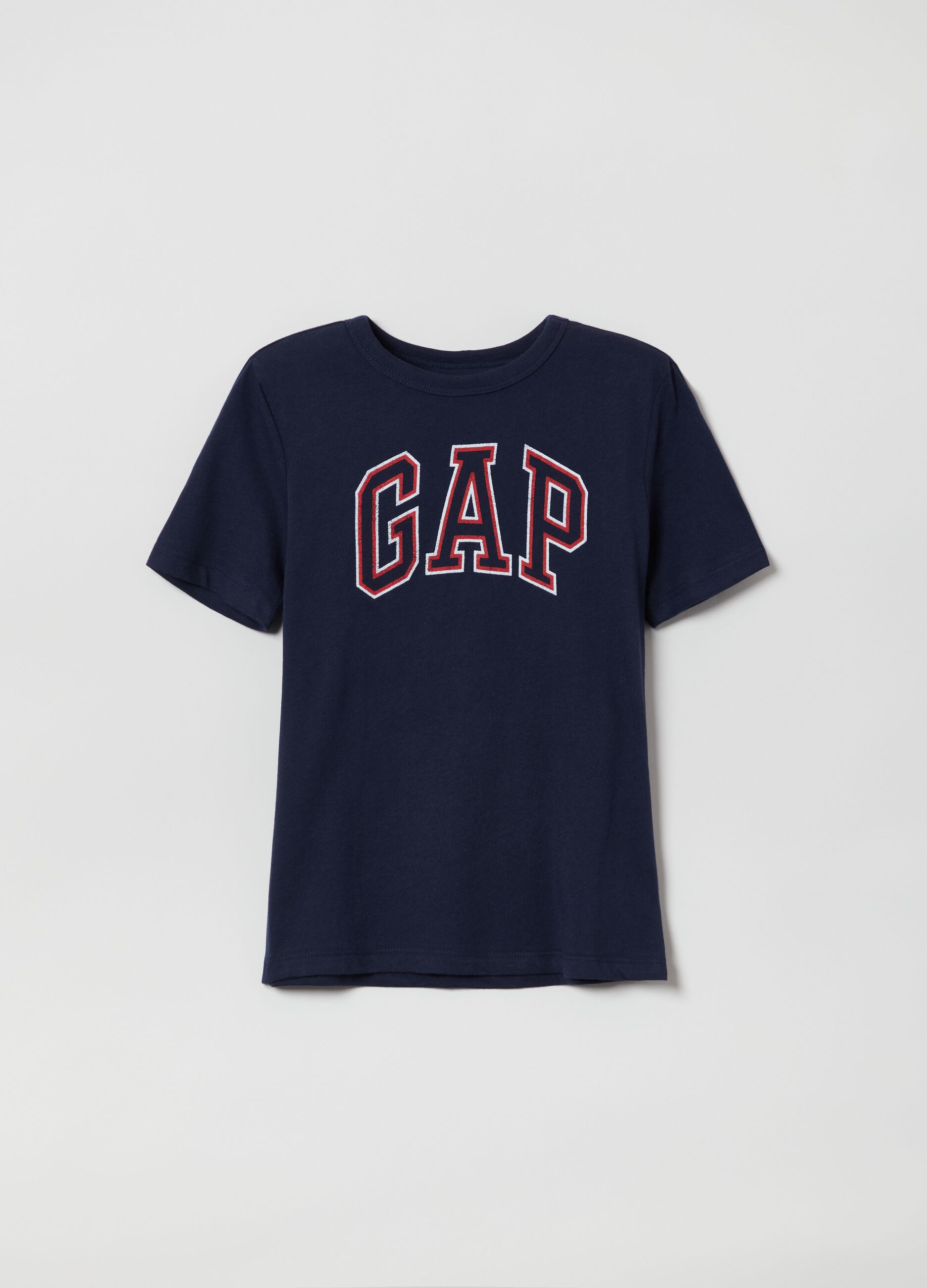 T-shirt girocollo con stampa logo