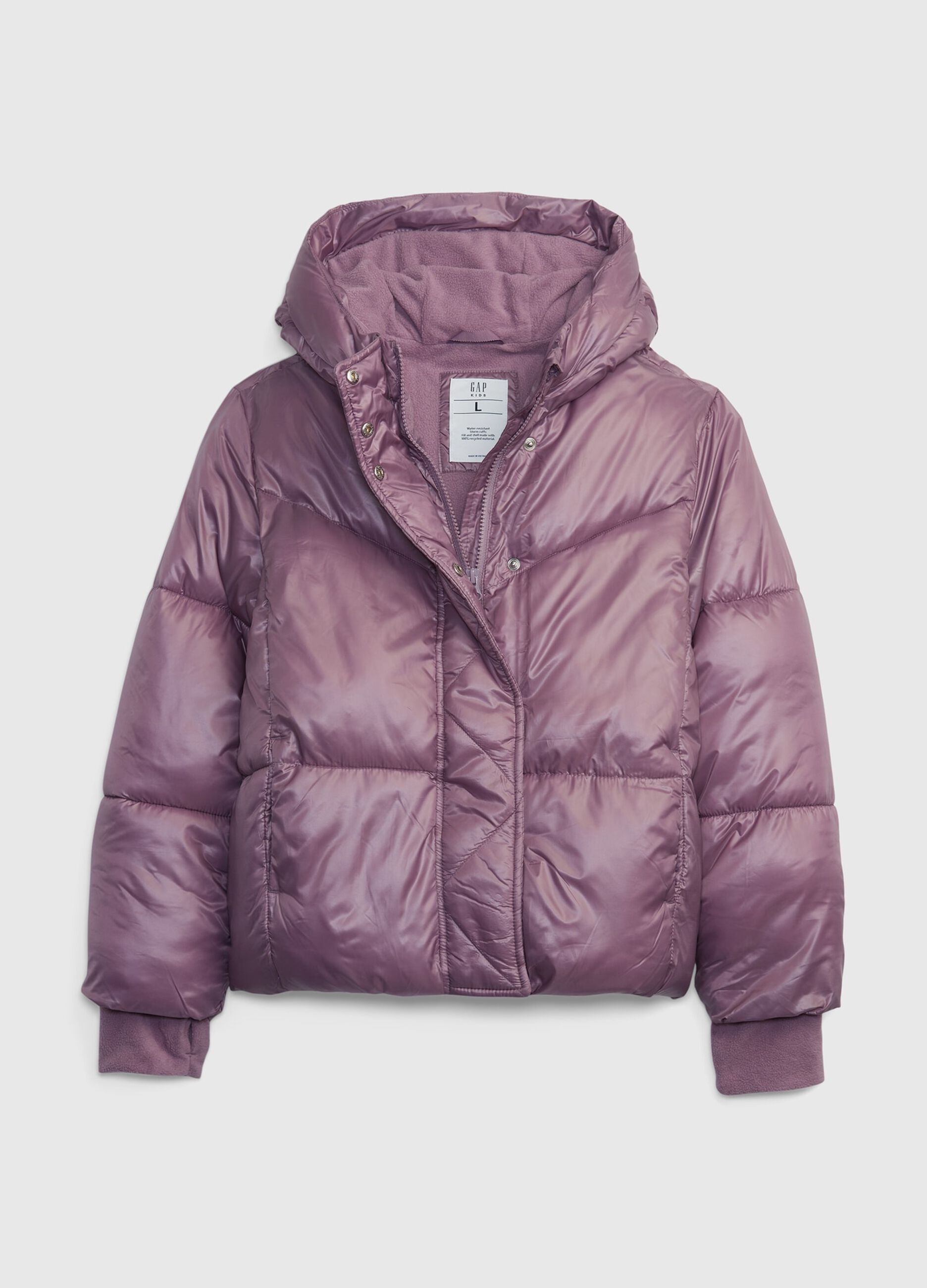 Quilted puffer jacket with hood