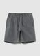Stretch cotton shorts with drawstring_1