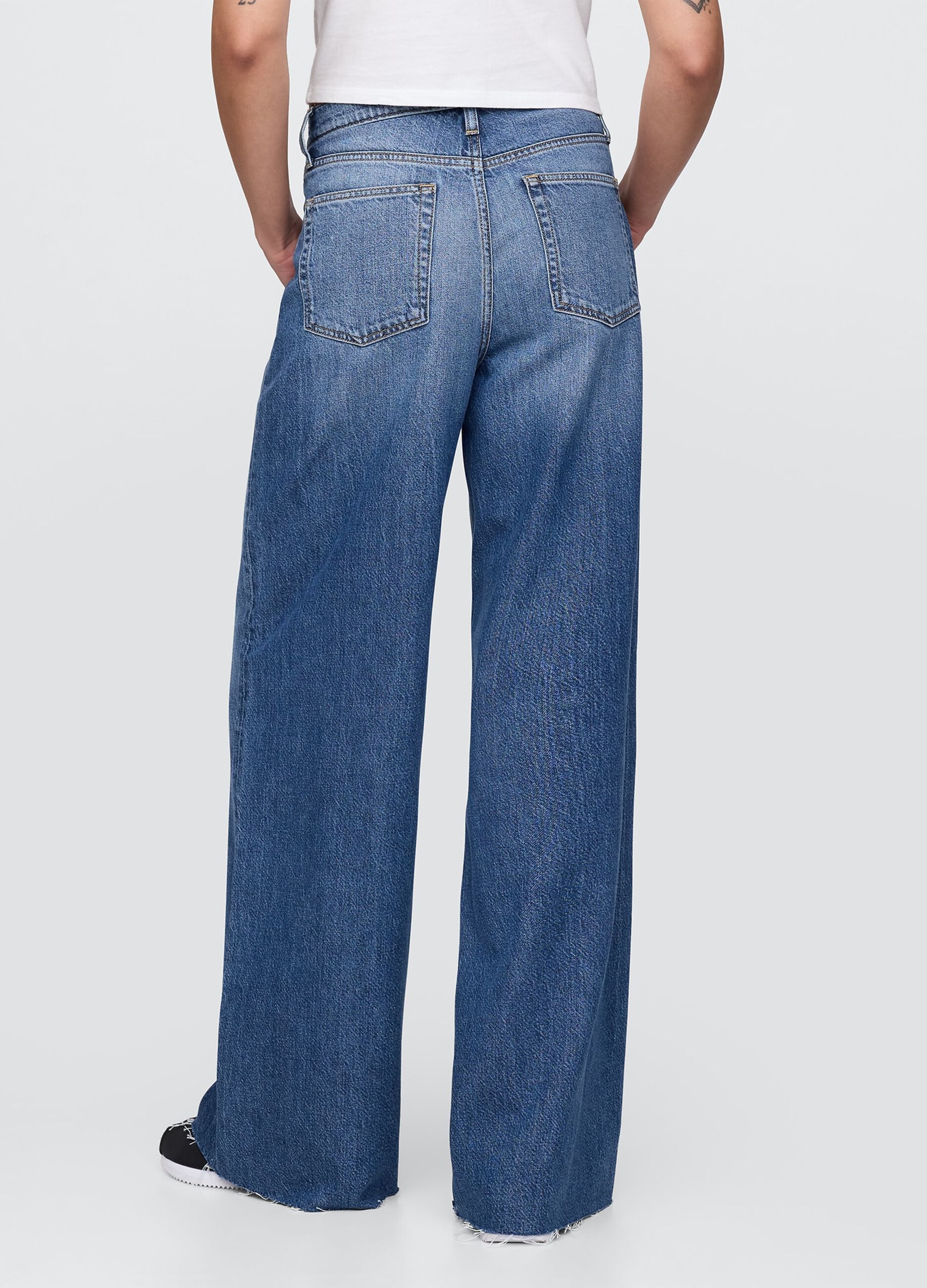 Pantaloni wide leg Gap in denim_2