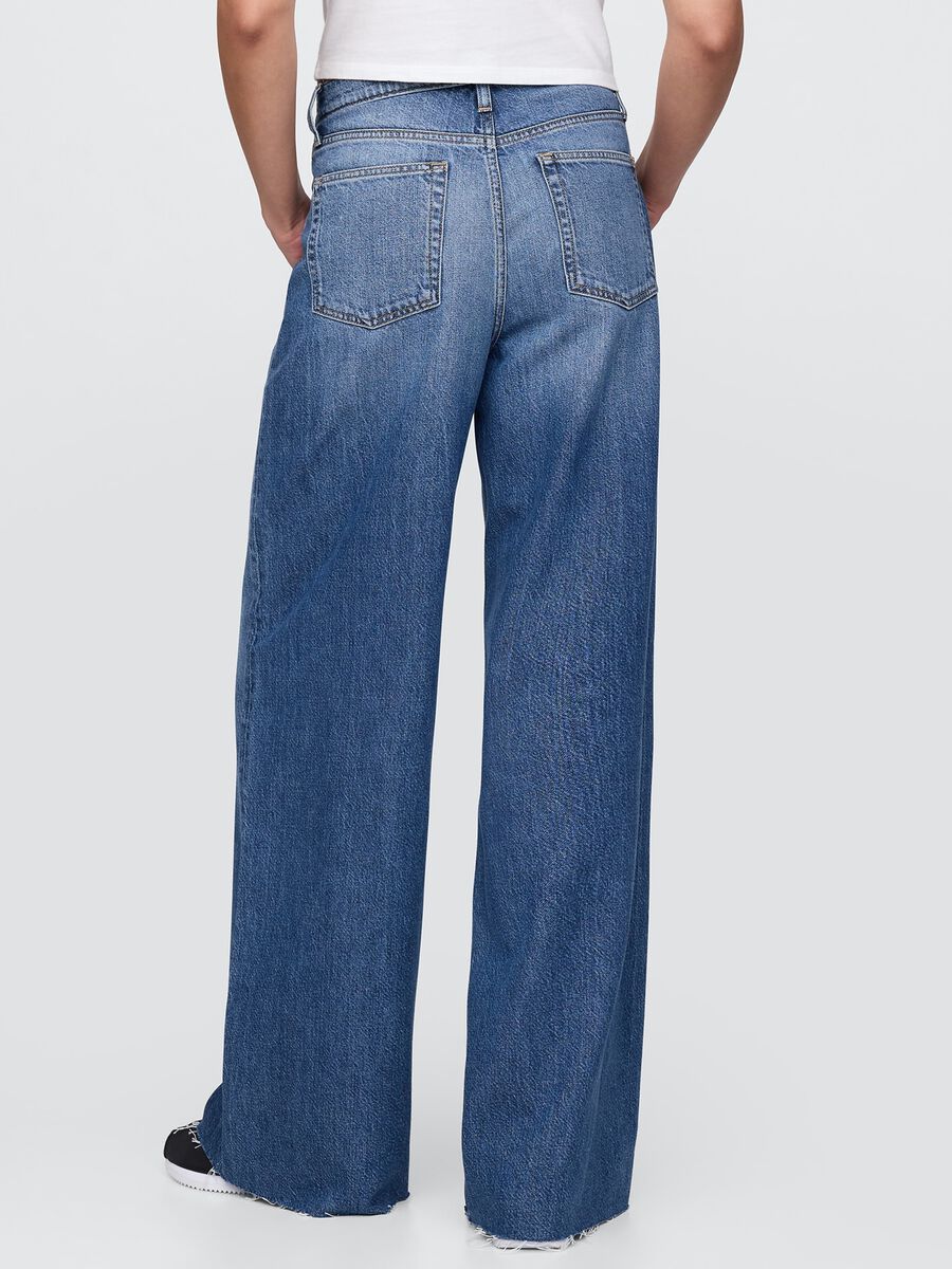 Pantaloni wide leg Gap in denim Donna_2
