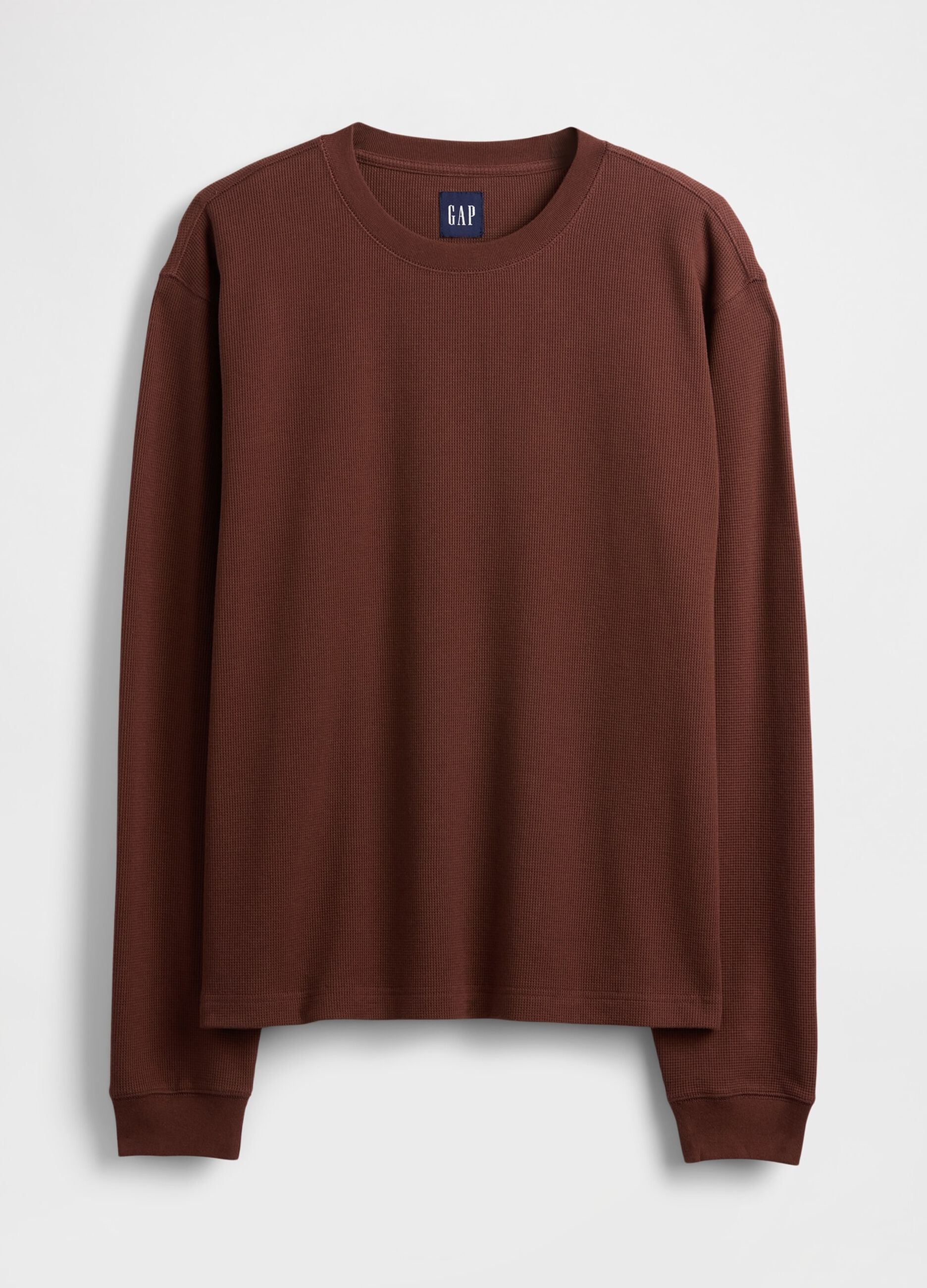 Brown Stretch Long Sleeve Top