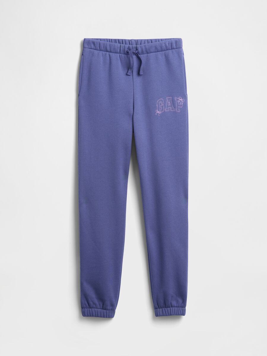 Girls' purple jogger trousers Girl_0