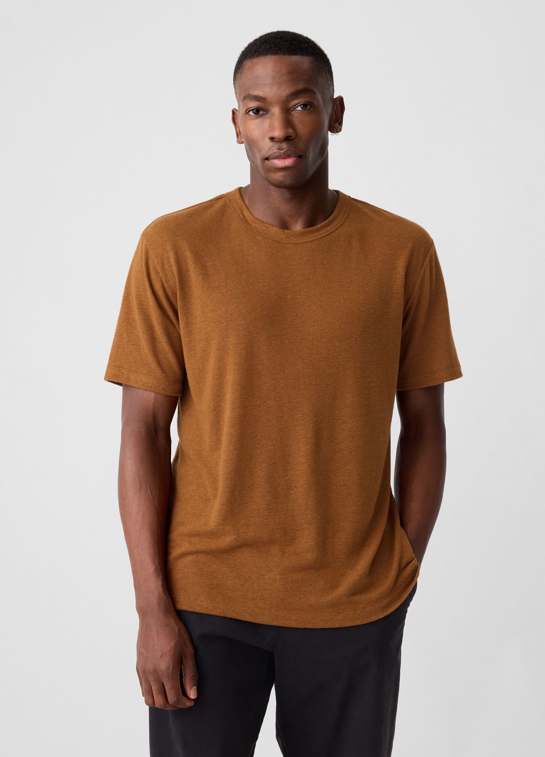 T-shirt in misto lino