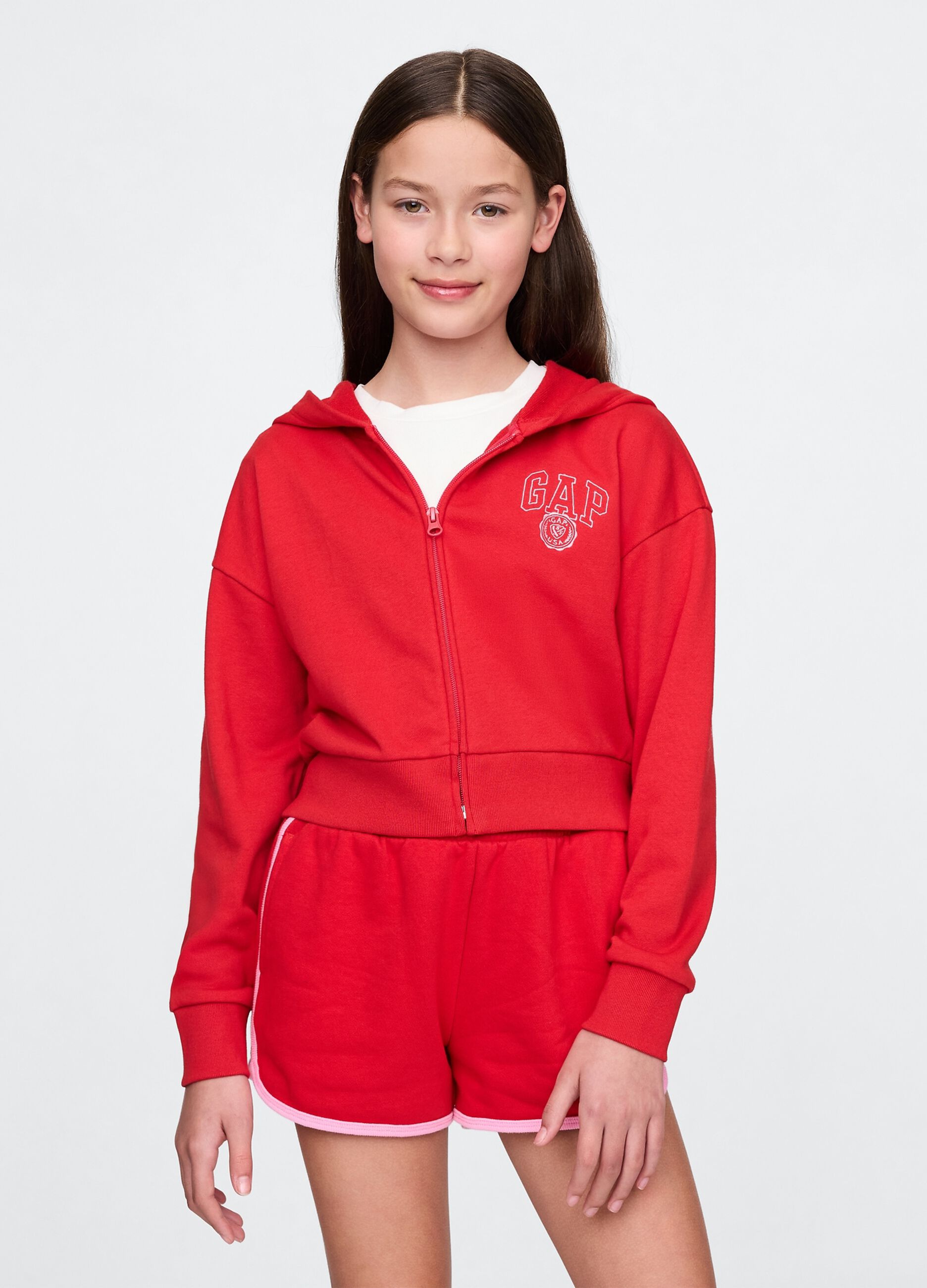 Felpa con cappuccio e full-zip