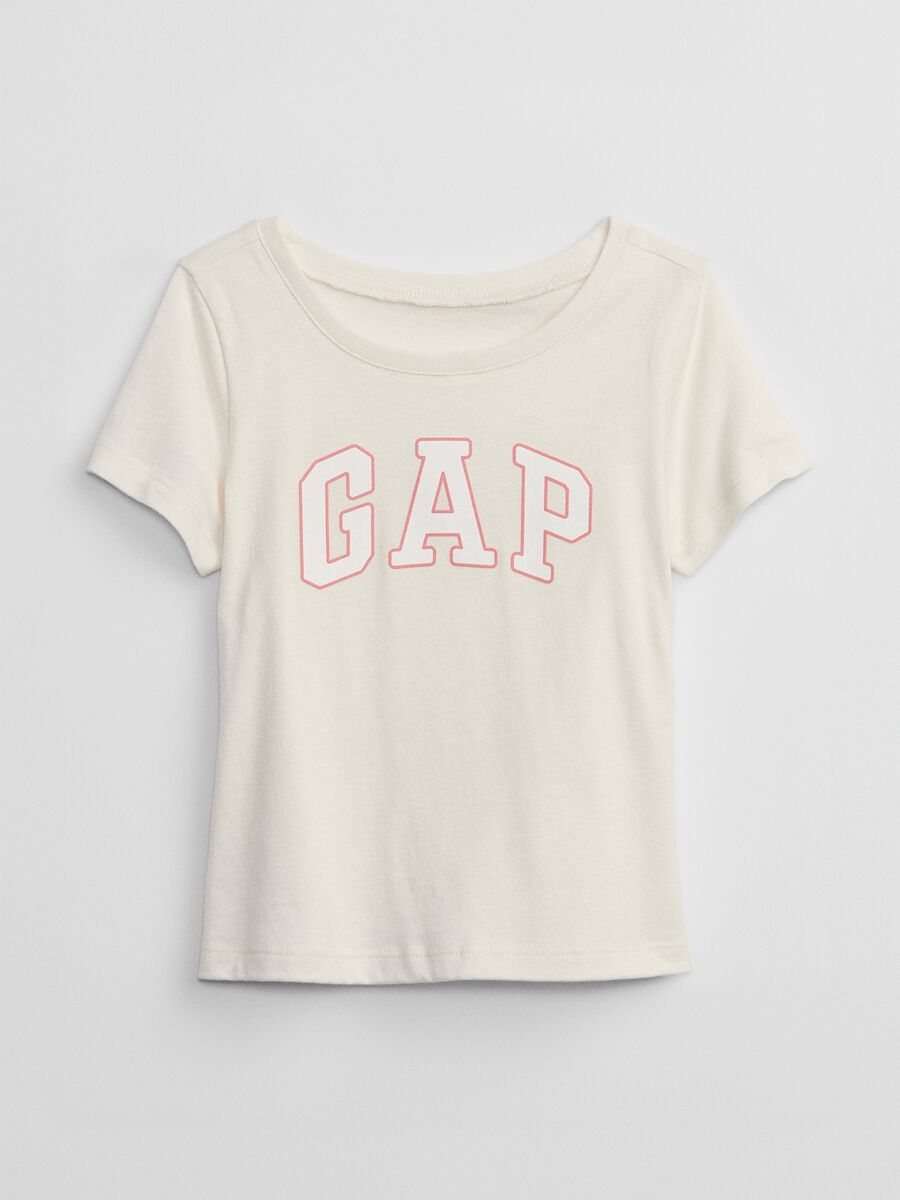T-shirt bianca in cotone per bambina Bimba_0