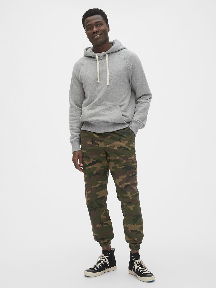 Joggers in cotone stretch camouflage Uomo_0