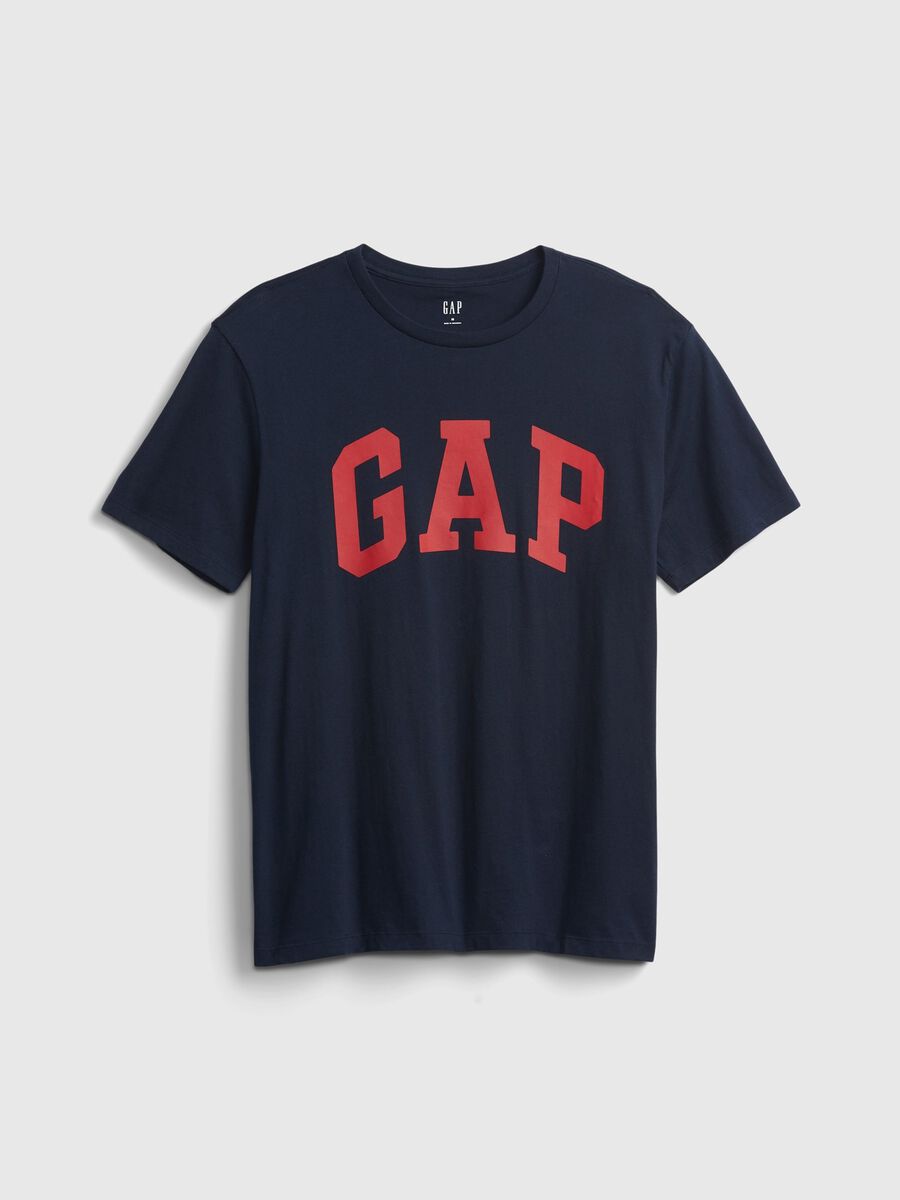 T-shirt girocollo con stampa logo Uomo_1