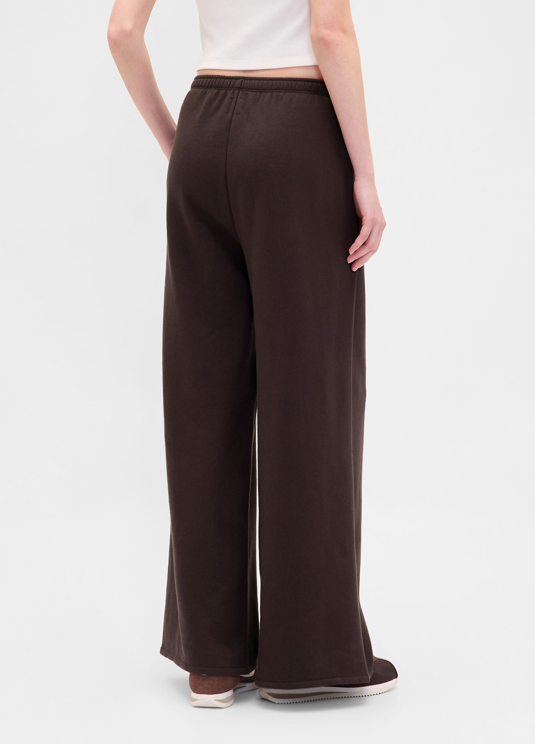 Brown Cotton Blend Trousers