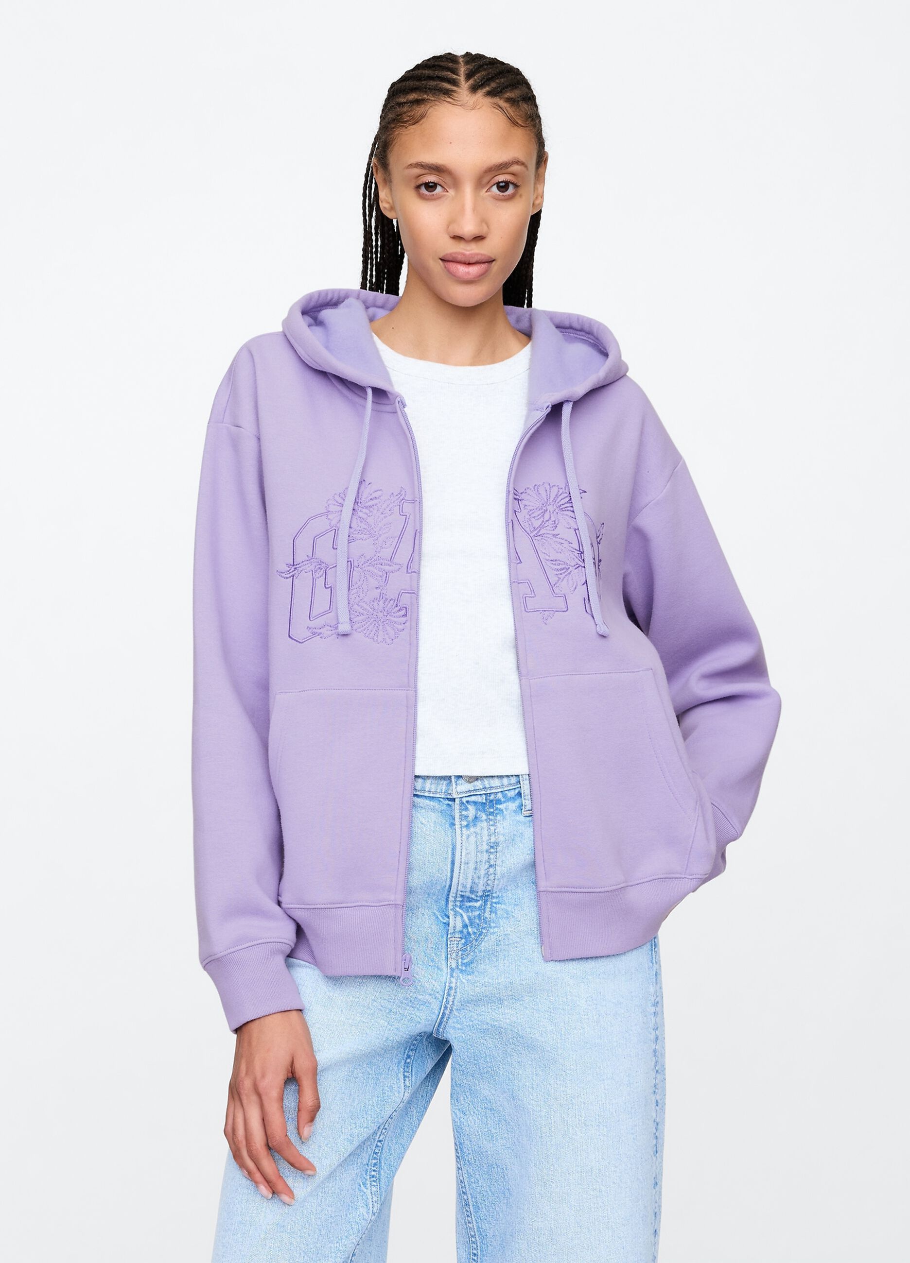 Hooded full-zip sweatshirt