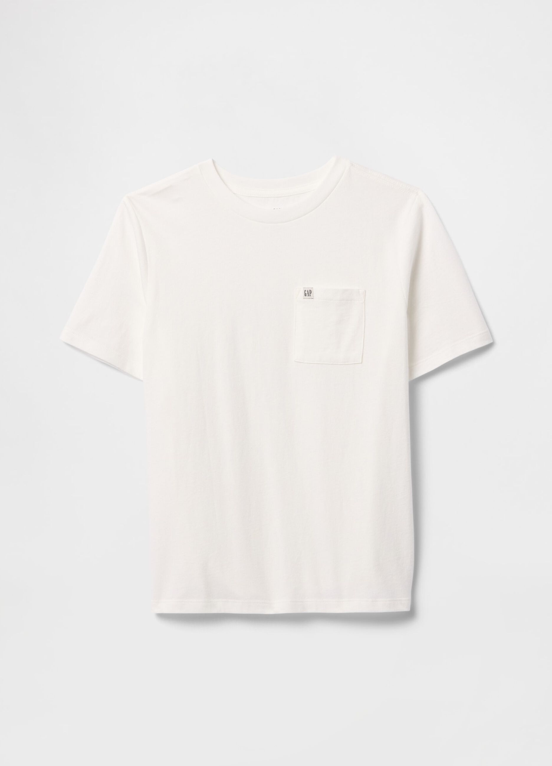 T-shirt bianca a maniche corte in cotone