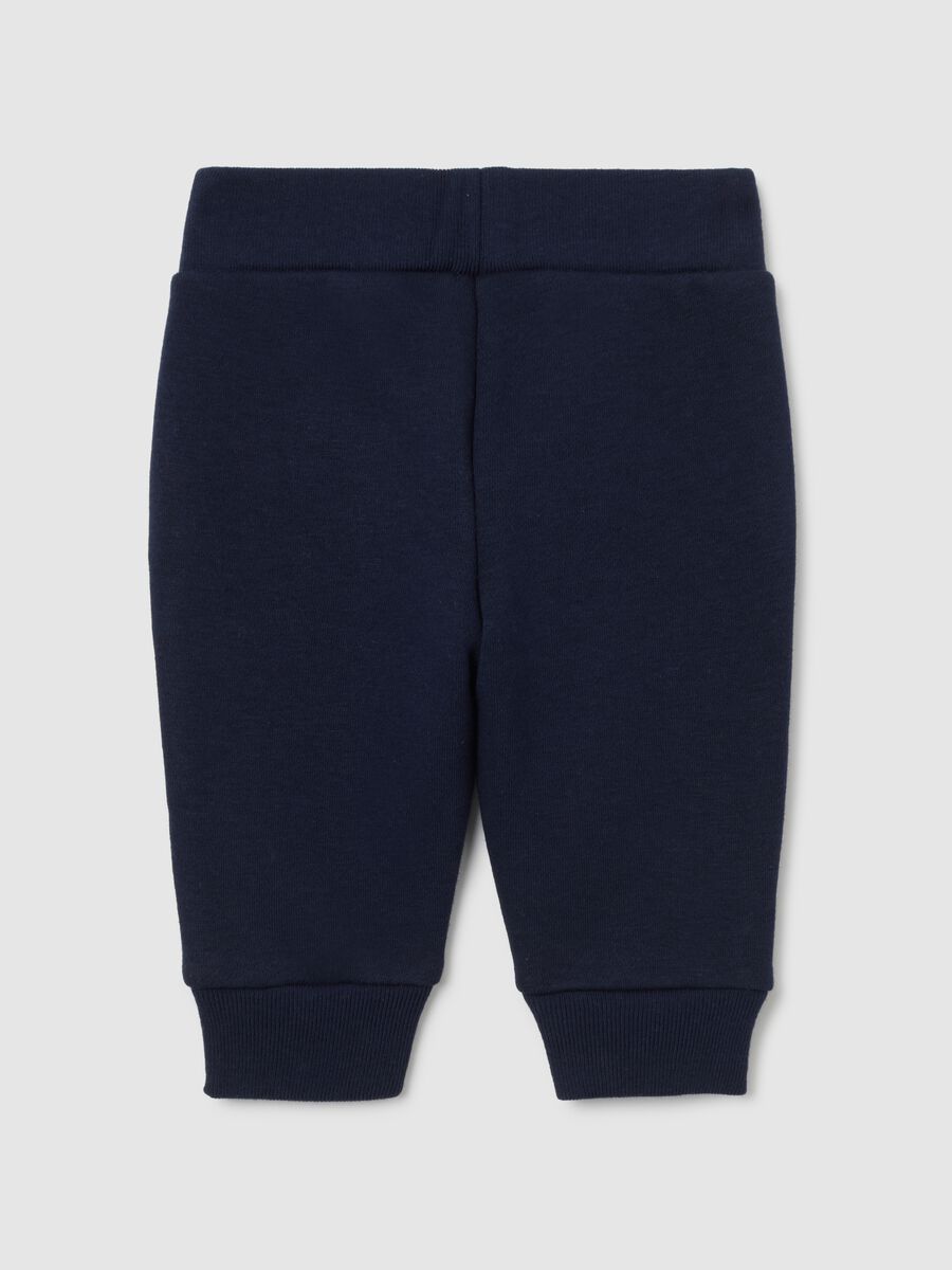 Joggers in felpa con ricamo logo Bimbo_1