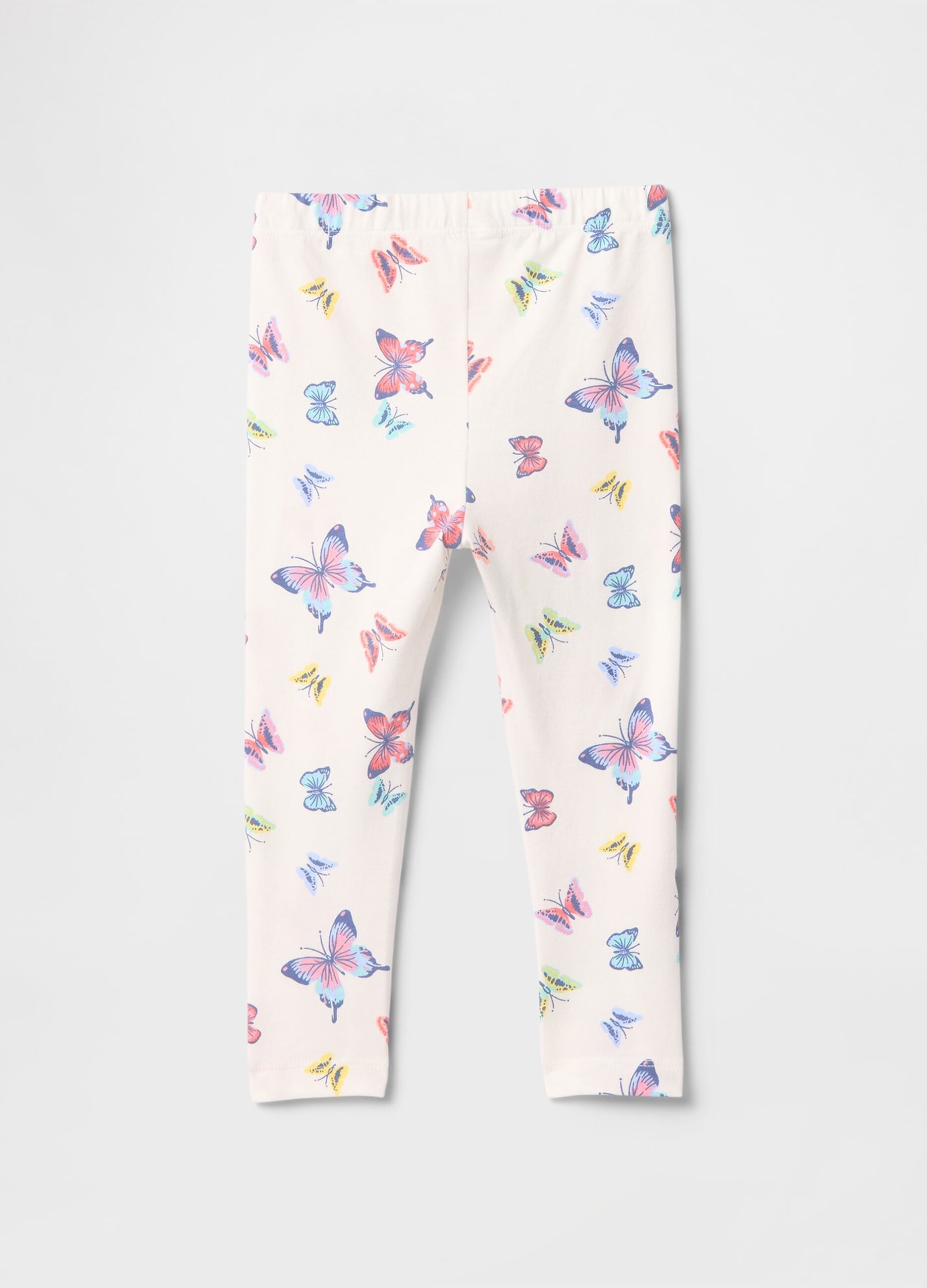 Leggings bianchi con fantasia farfalle GAP Kids