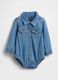 Denim bodysuit for babies_0