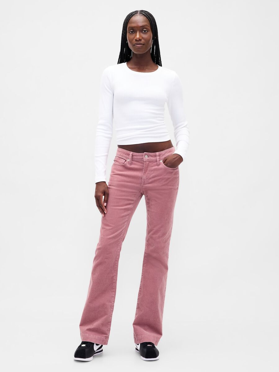 Pantaloni rosa elasticizzati regular Donna_5
