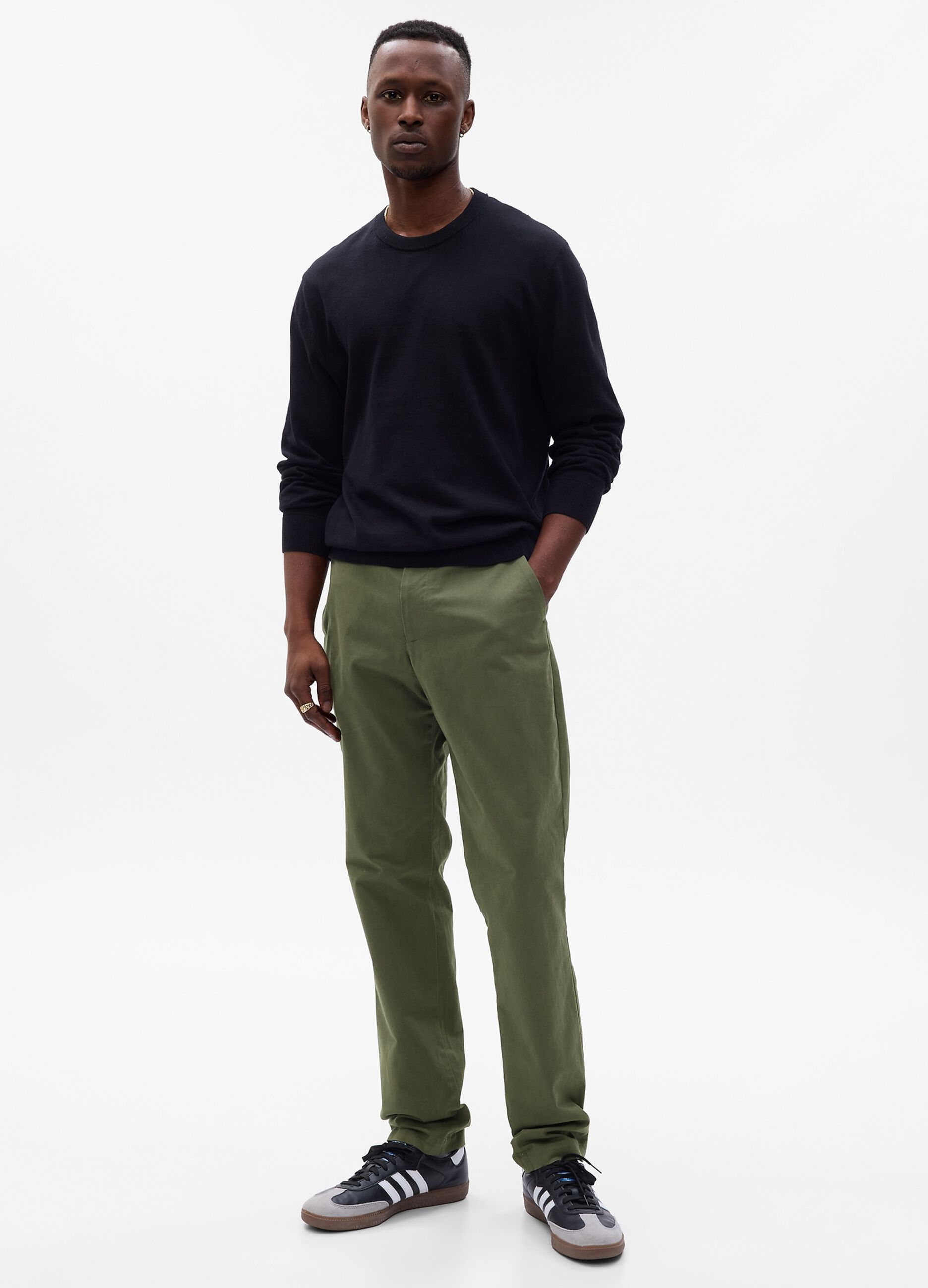 Pantaloni slim fit in cotone stretch