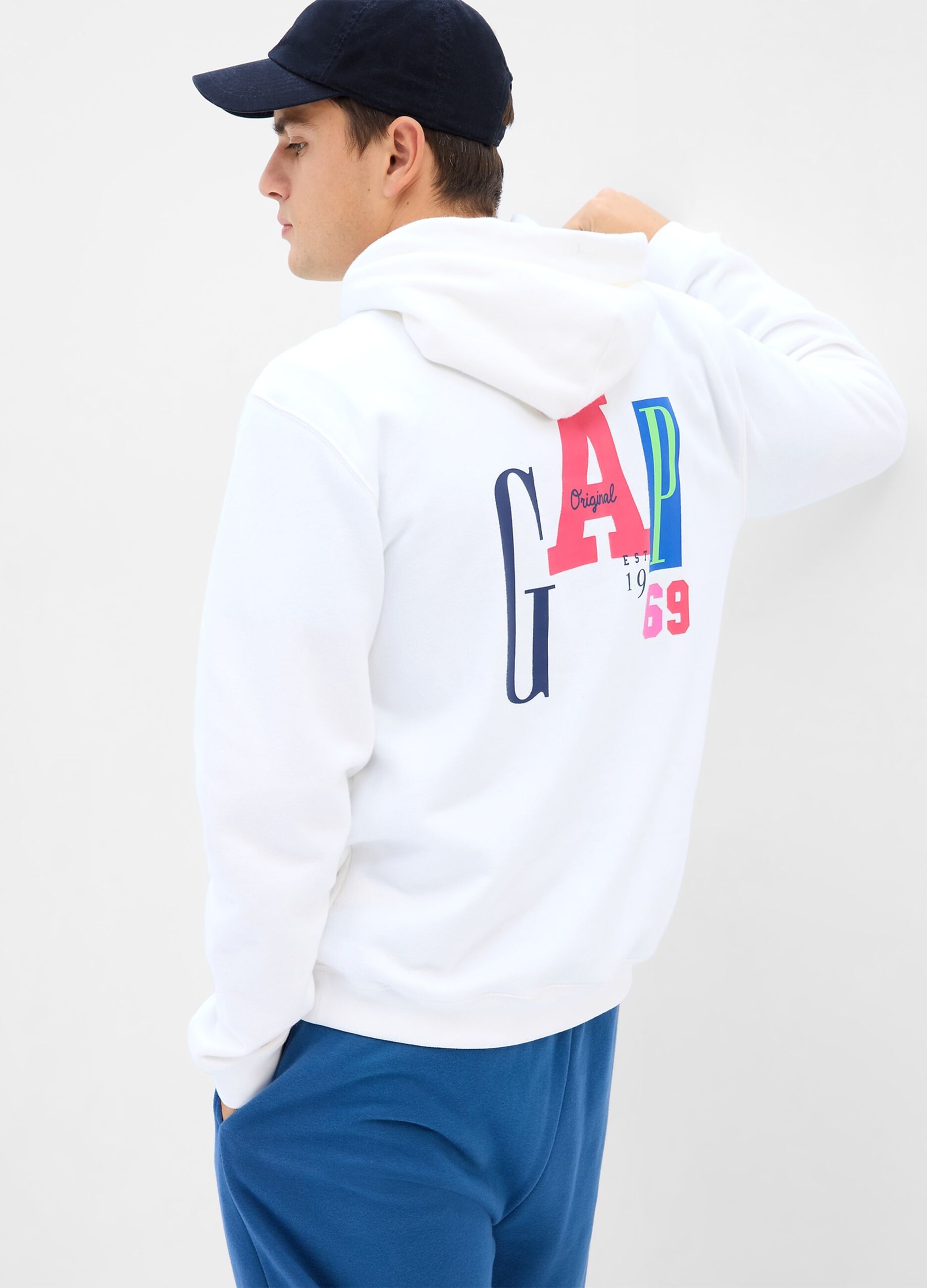 Hoodie with multicoloured printed logo_1