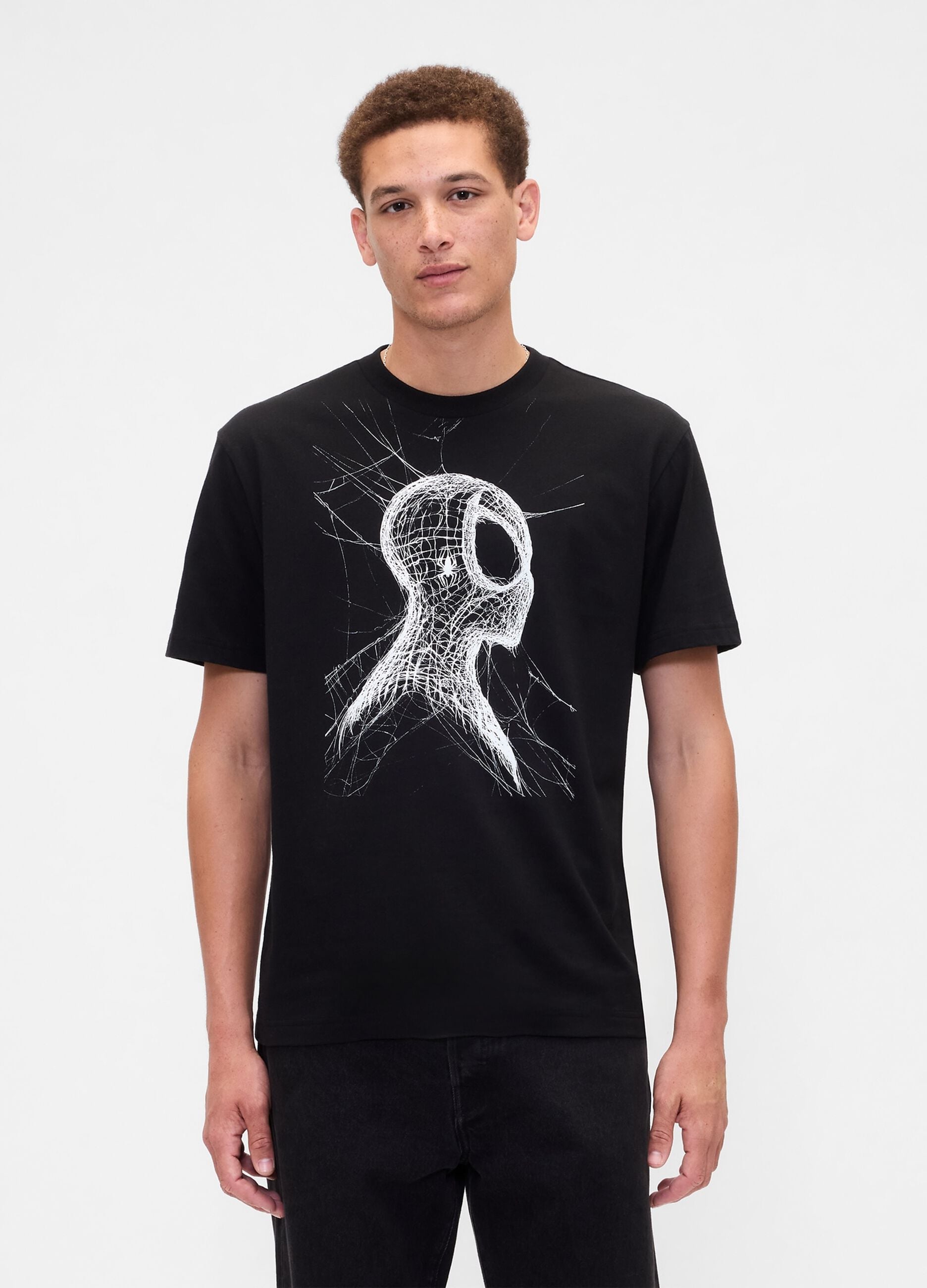 T-shirt Spider Man Marvel in puro cotone a maniche corte
