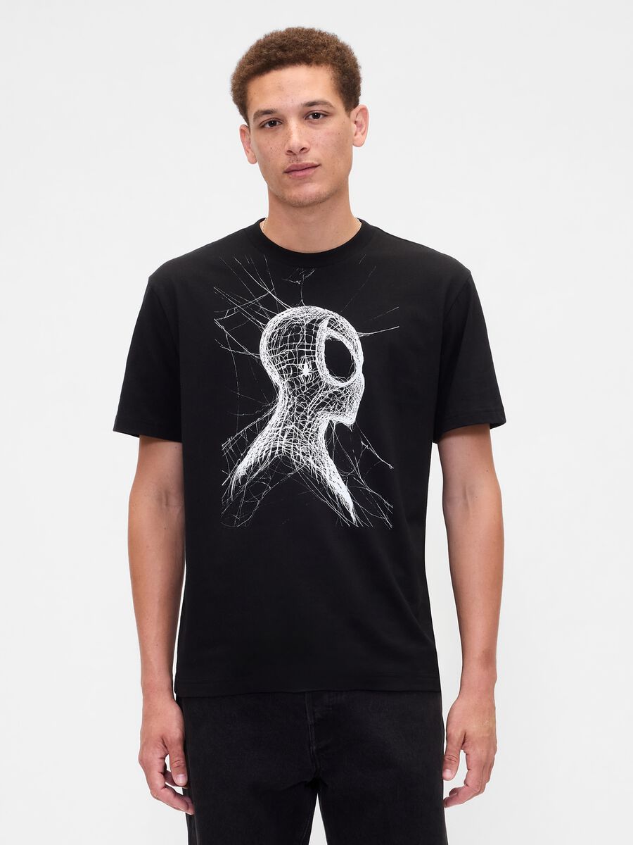 T-shirt Spider Man Marvel in puro cotone a maniche corte Uomo_0