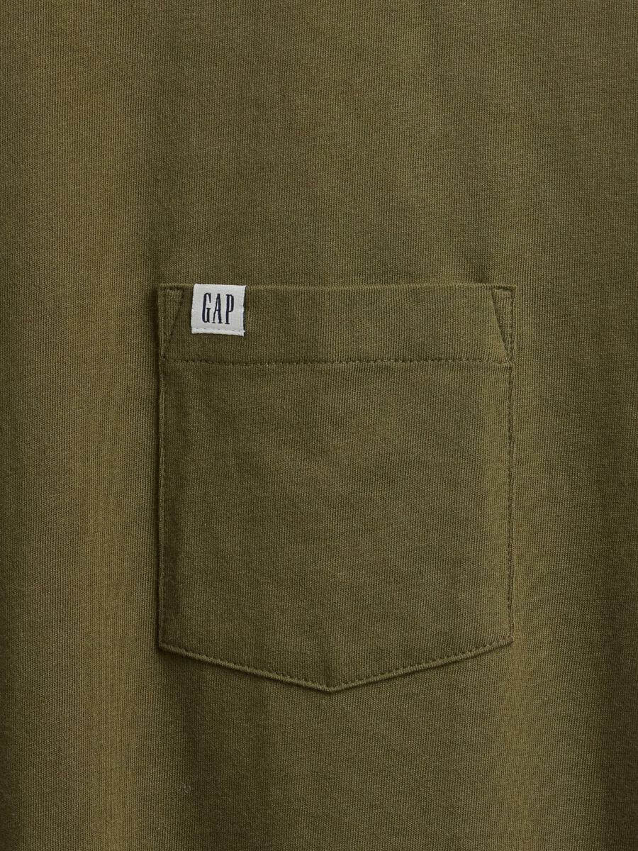 T-shirt verde a maniche corte in cotone Uomo_4