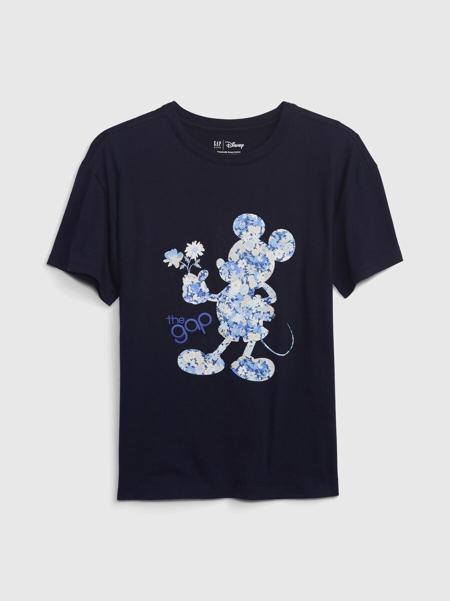 T-shirt con stampa Disney Topolino e ricamo logo Bambina_0
