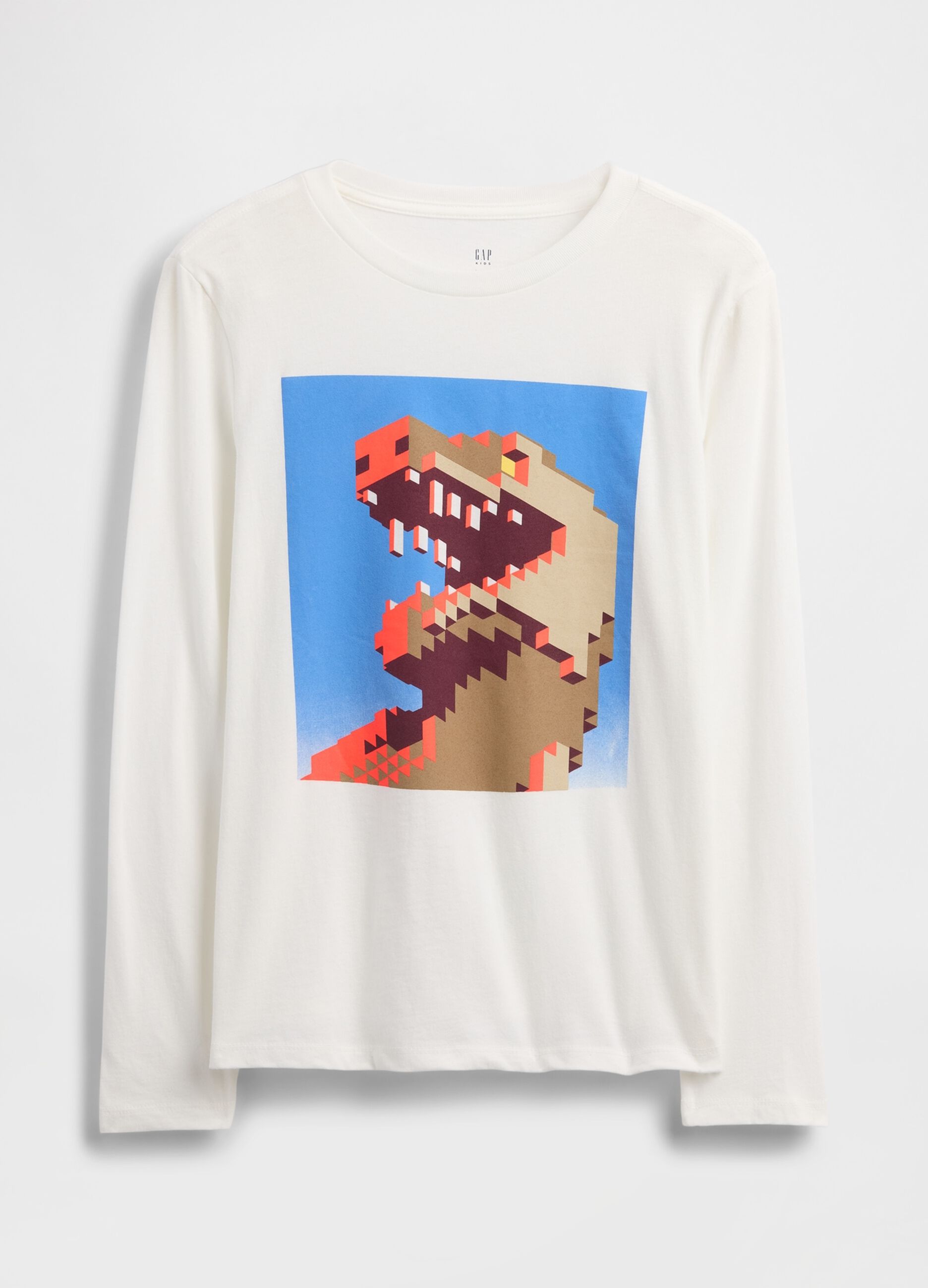 Maglia bianca a maniche lunghe in cotone