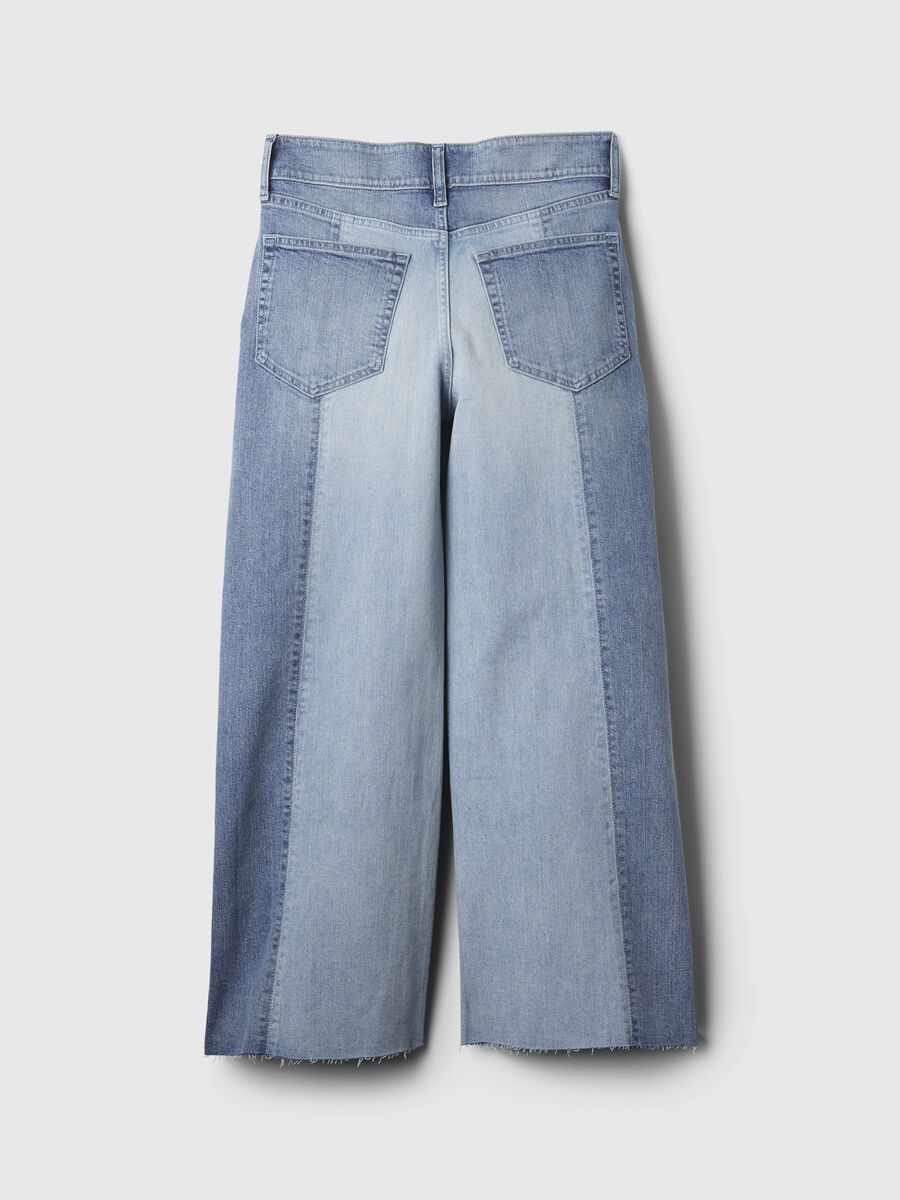 Jeans wide leg ankle bicolore Donna_6