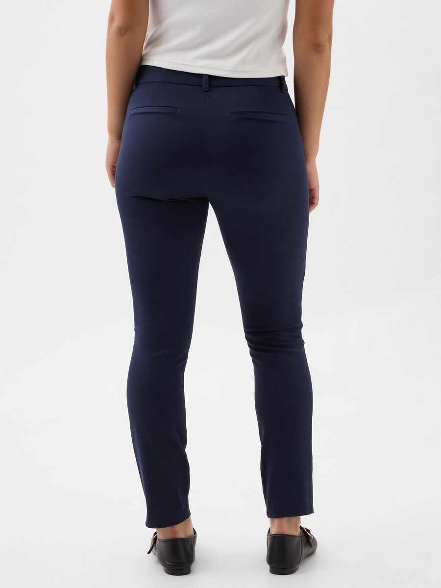 Cigarette trousers in stretch cotton Woman_2
