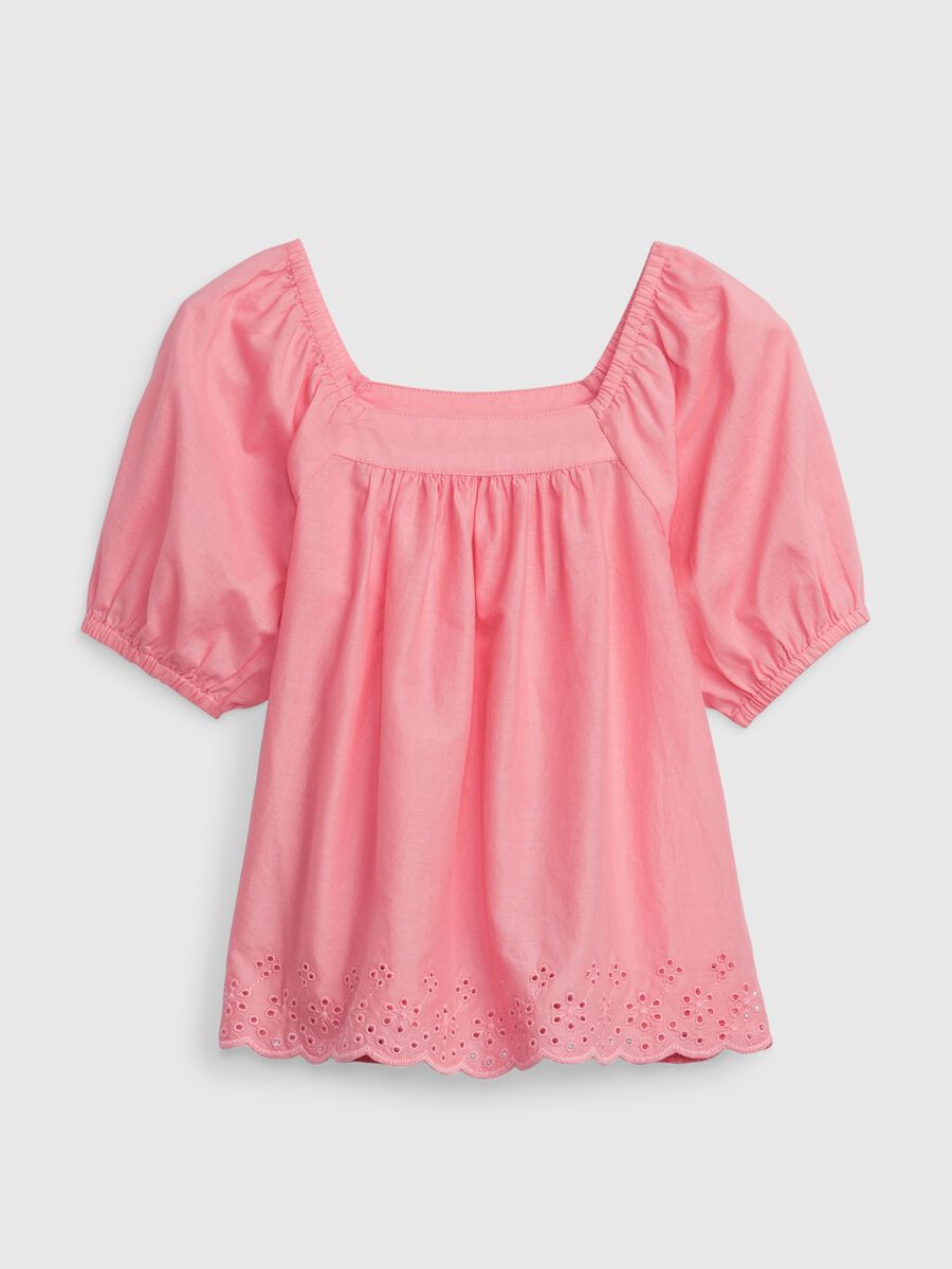 Cotton blouse with pointelle design Toddler Girl_0
