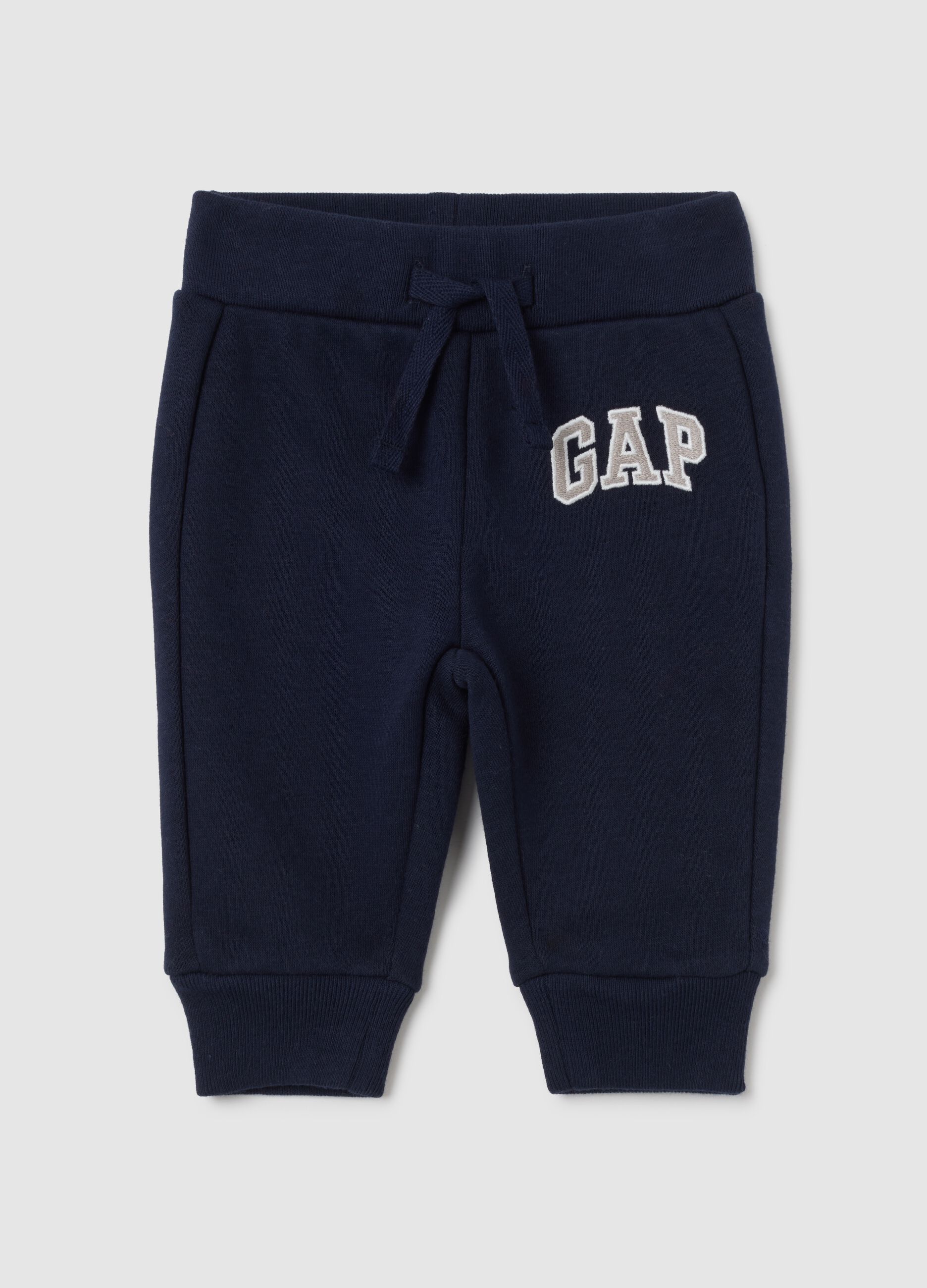 Fleece joggers with logo embroidery