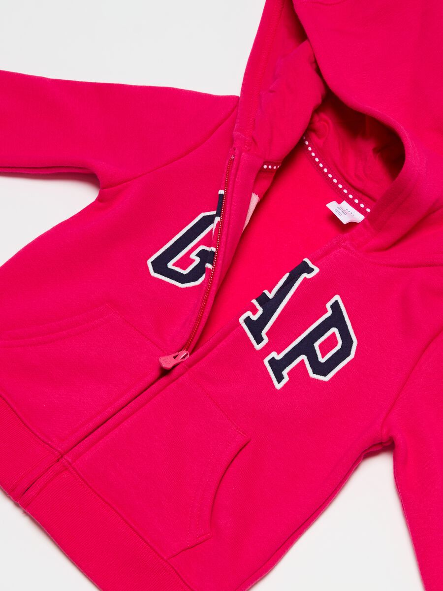 Full-zip con cappuccio ricamo logo Bimba_2