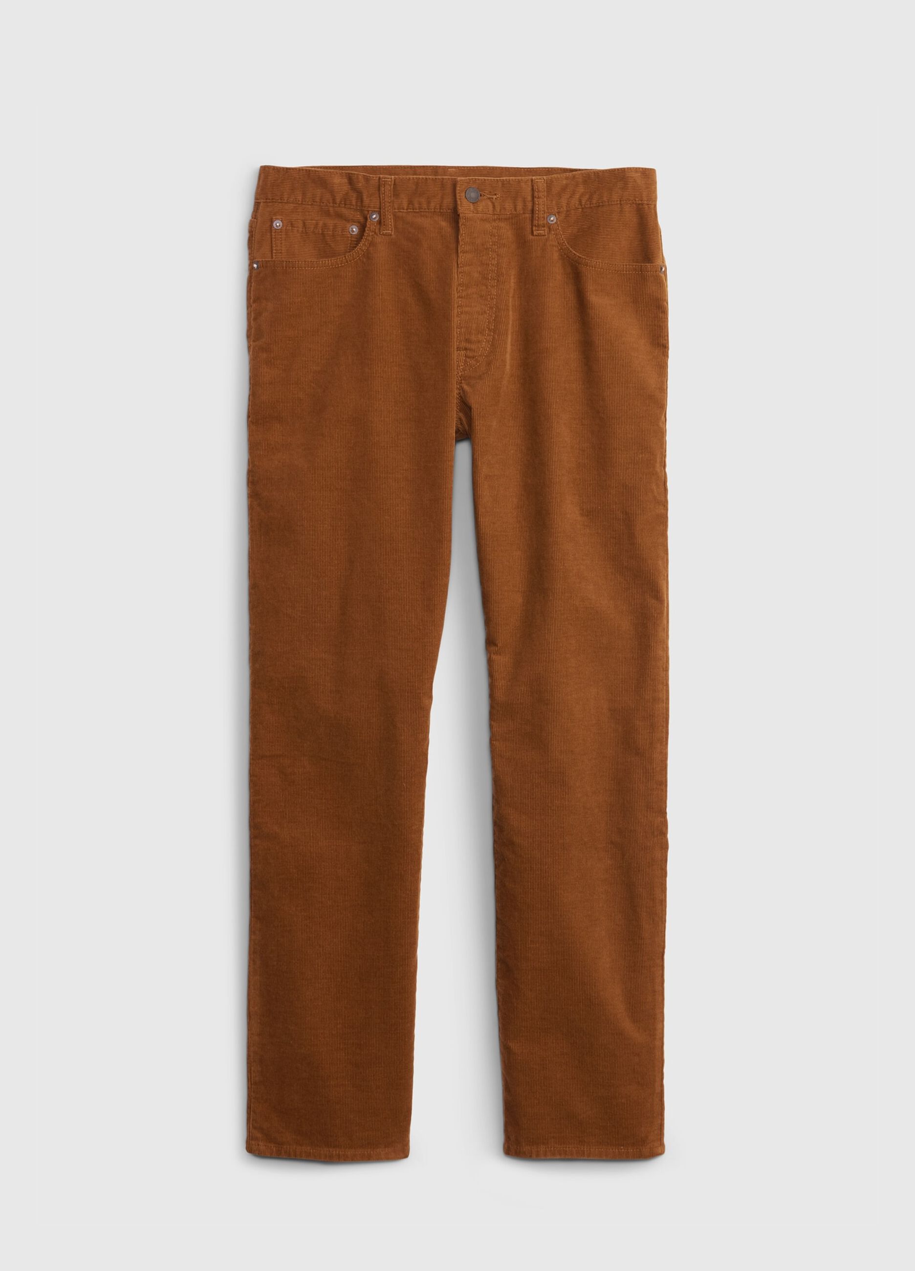 Straight-fit stretch corduroy jeans