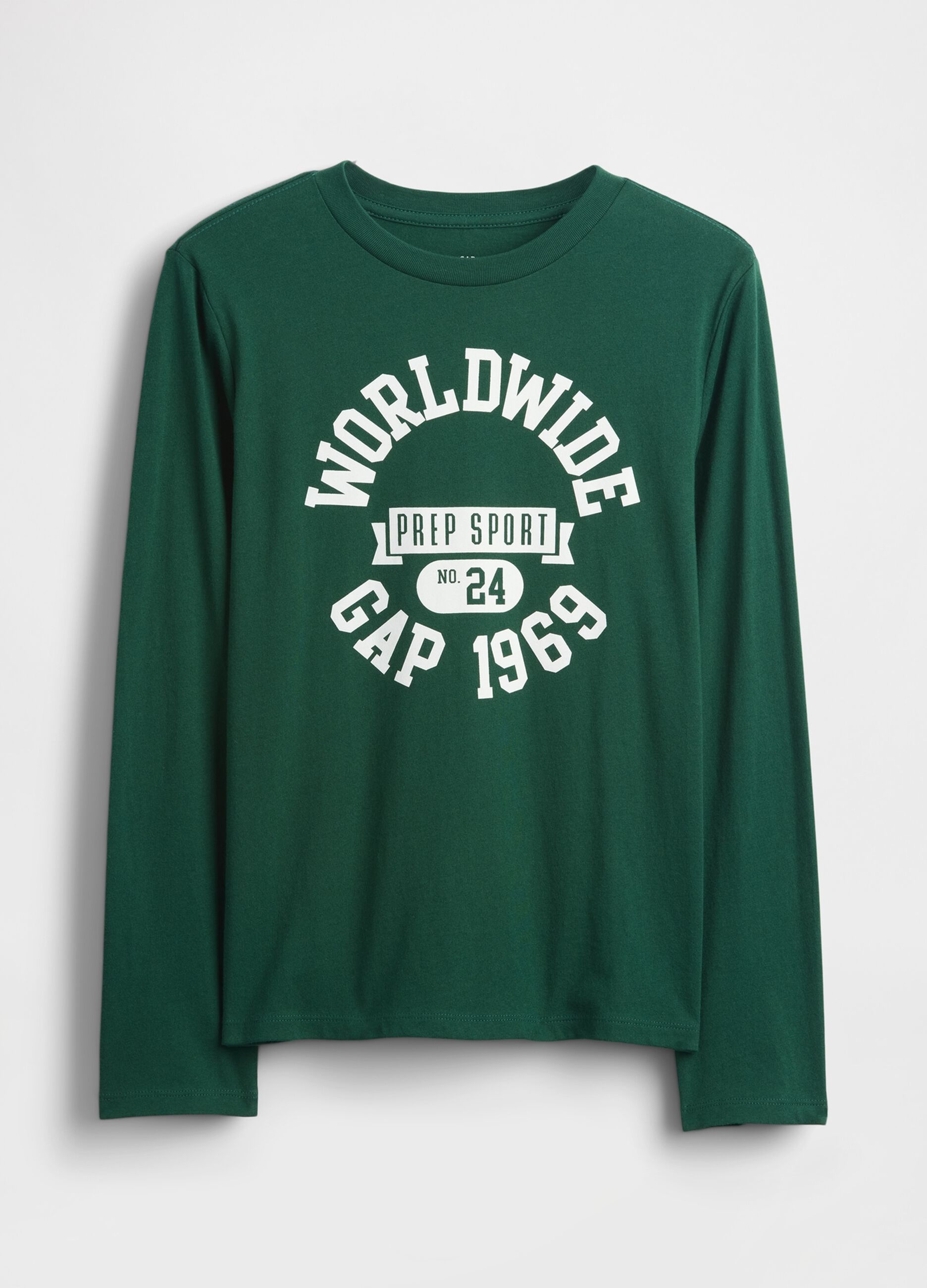 Maglia verde a maniche lunghe in cotone