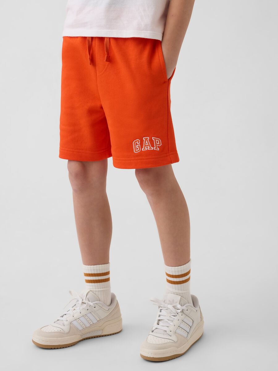 Shorts in misto cotone con logo regular fit Bambino_1