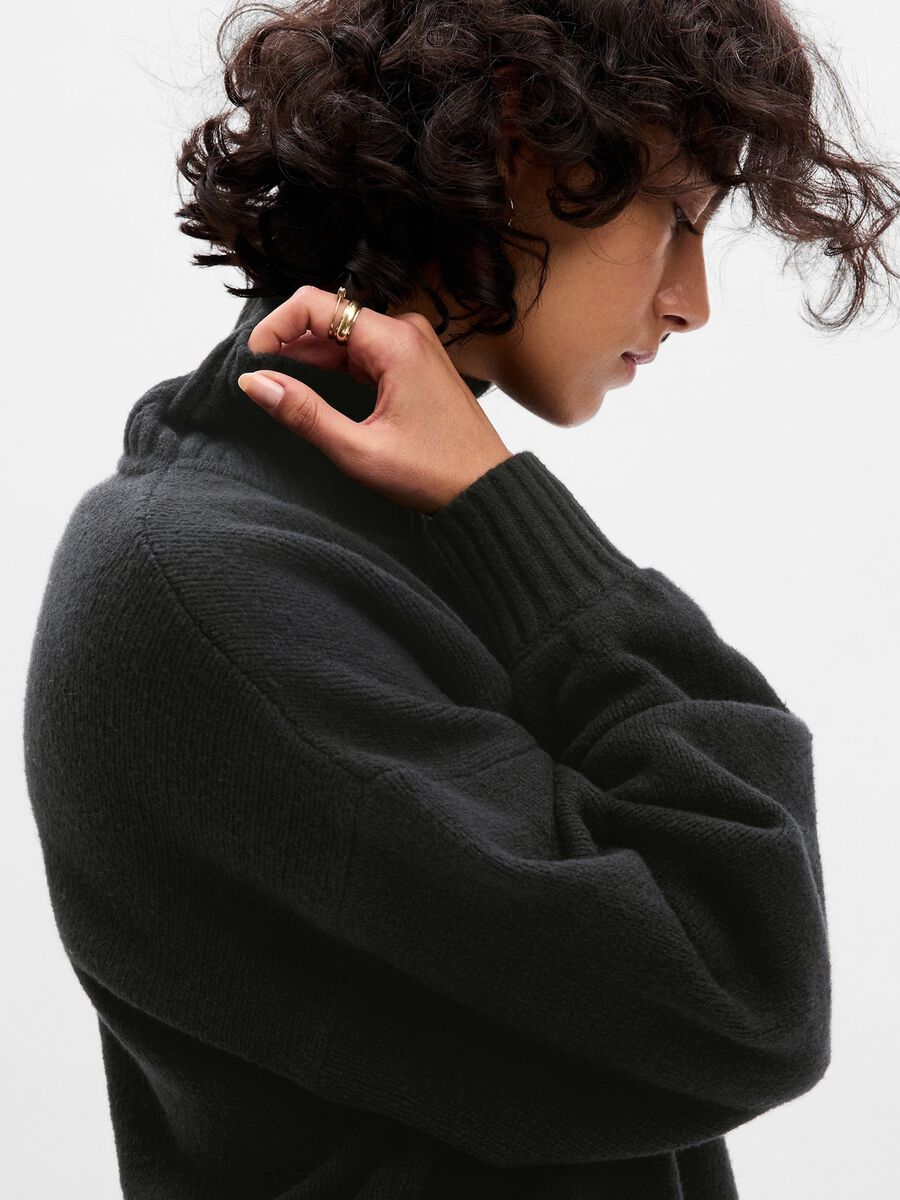 Oversized pullover with mock neck Woman_2