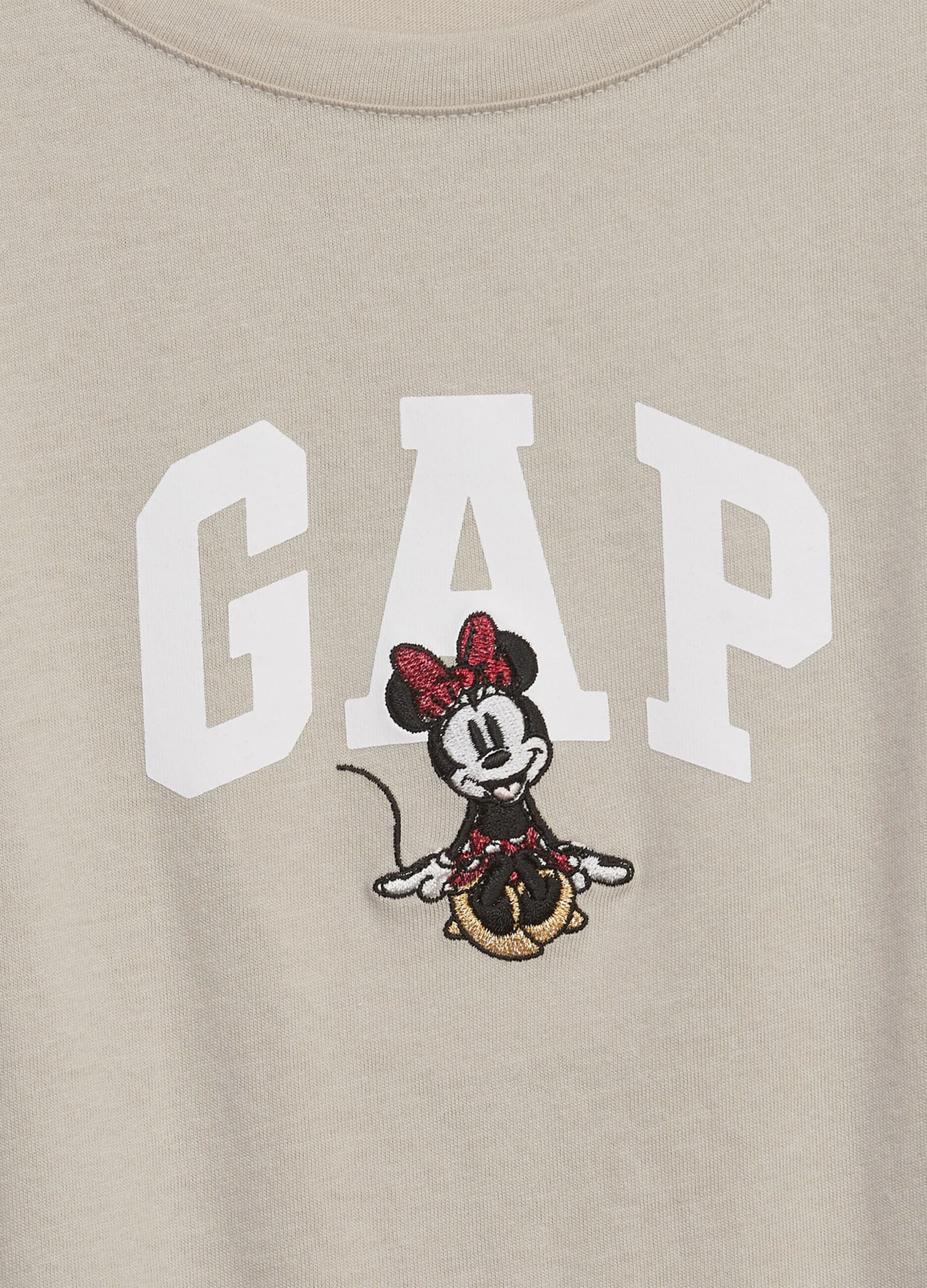 T-shirt with logo print and Minnie embroidery_1