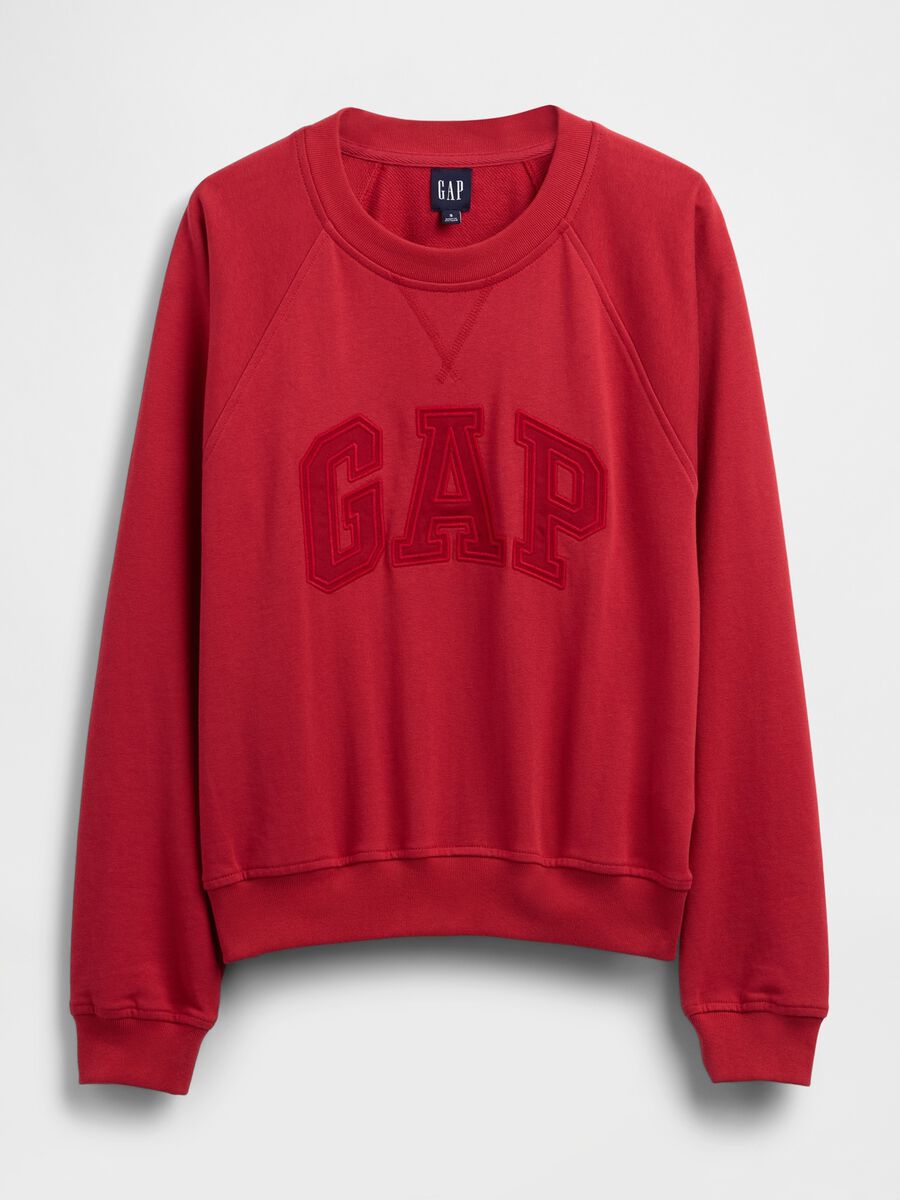 Felpa girocollo in misto cotone con logo GAP Donna_3