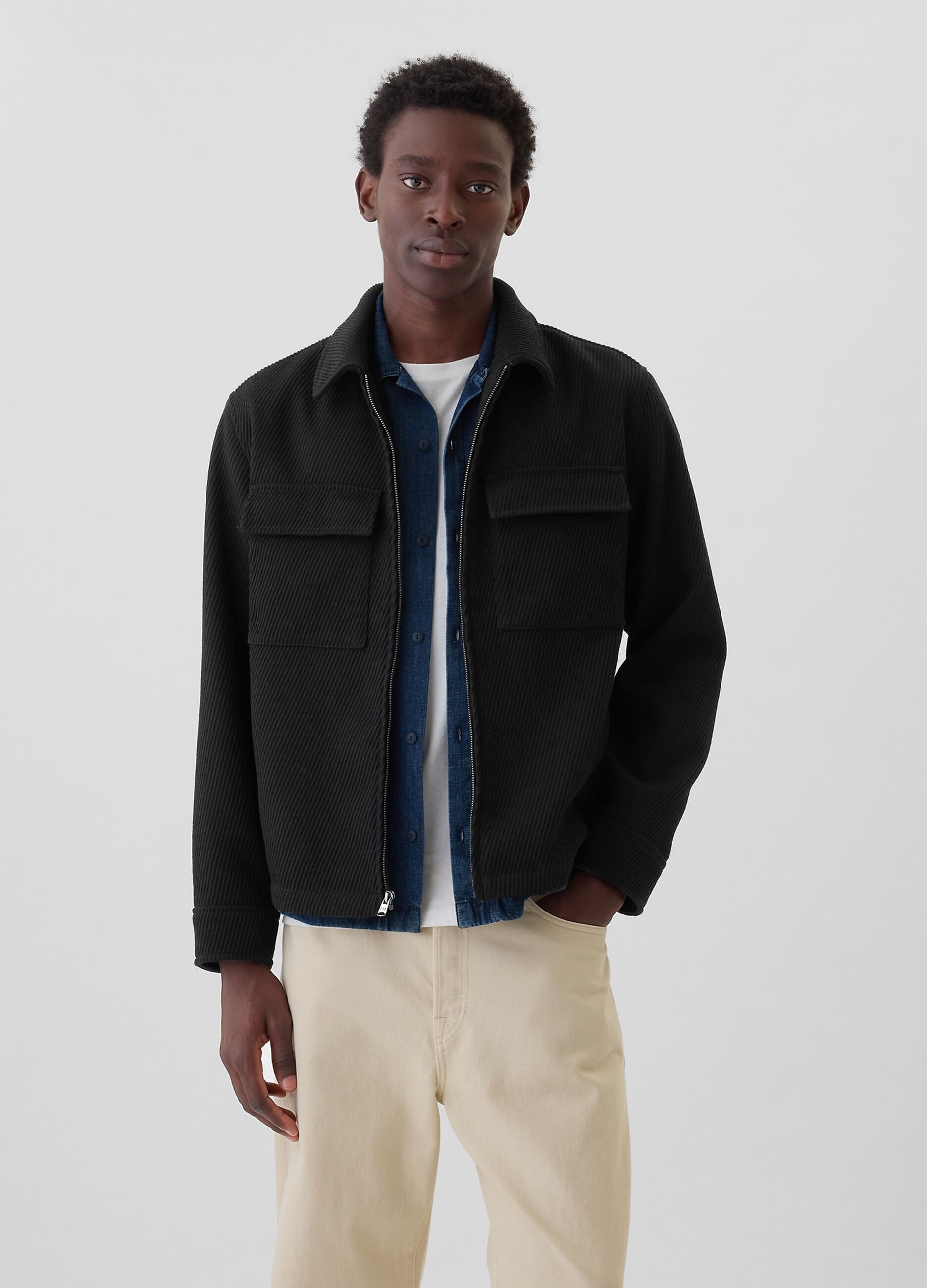 Giacca in twill di lana