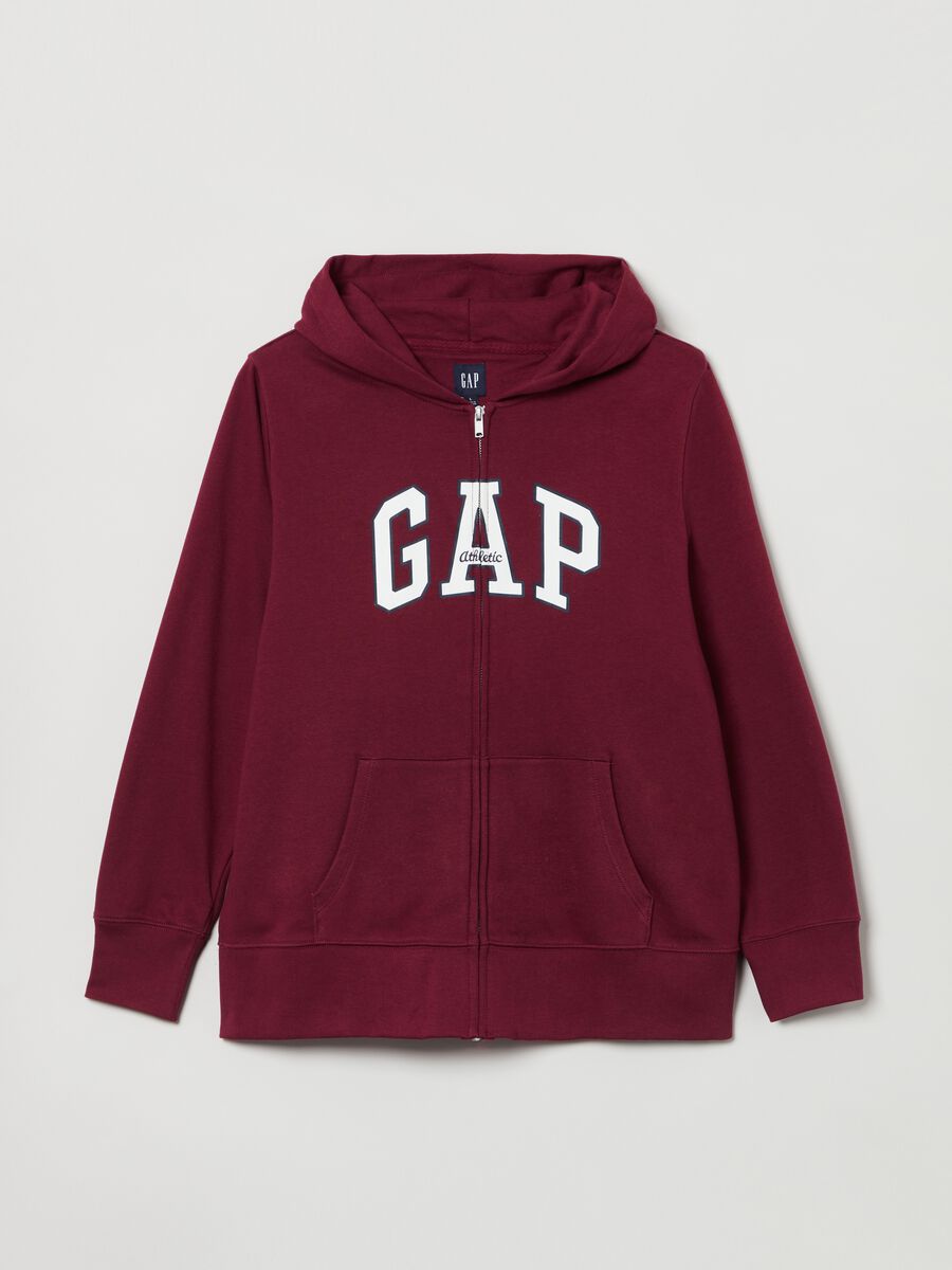 Full-zip con cappuccio e stampa logo Donna_0