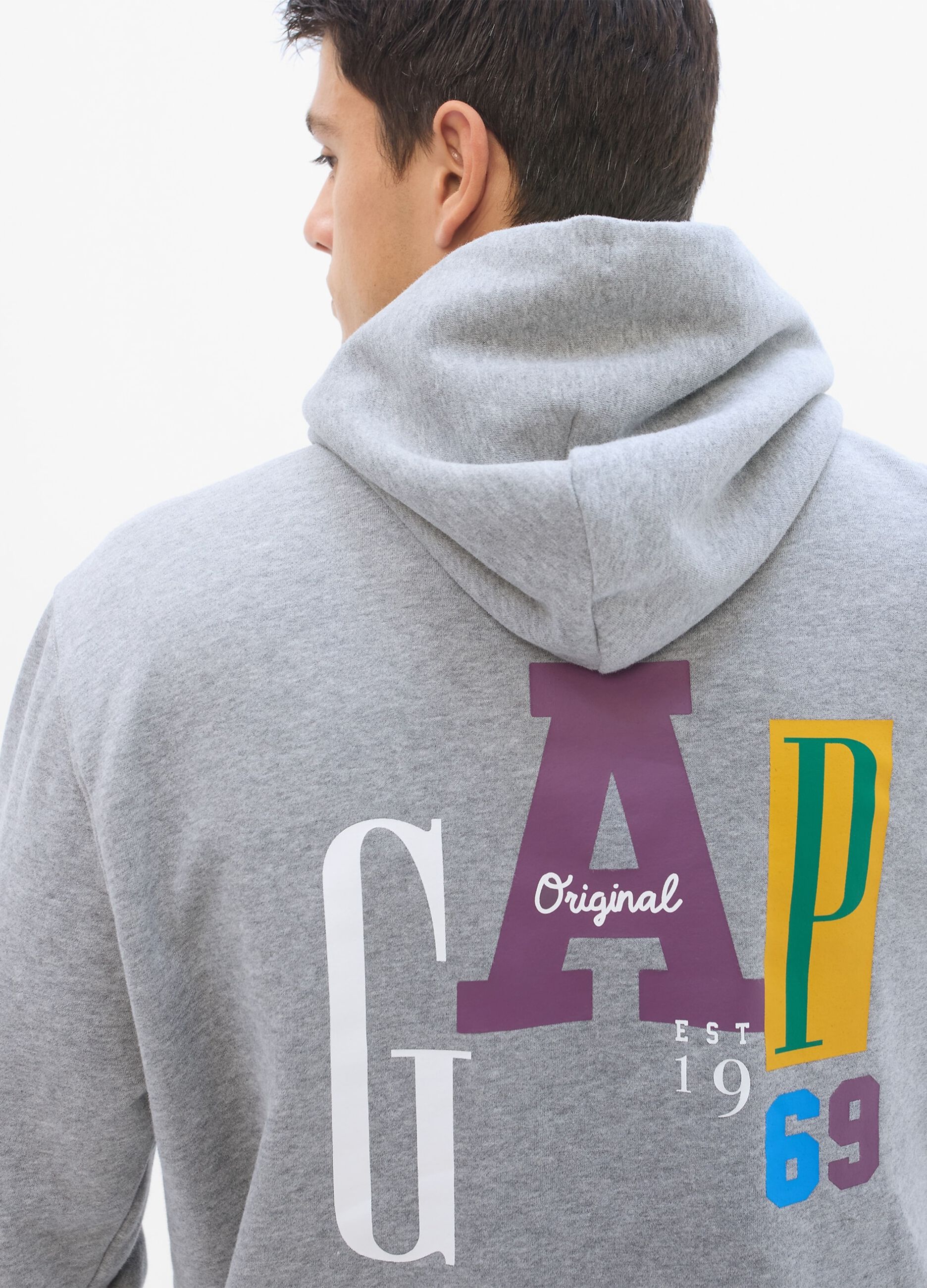 Hoodie with multicoloured printed logo_1