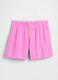 Shorts in puro lino con vita elasticizzata_5