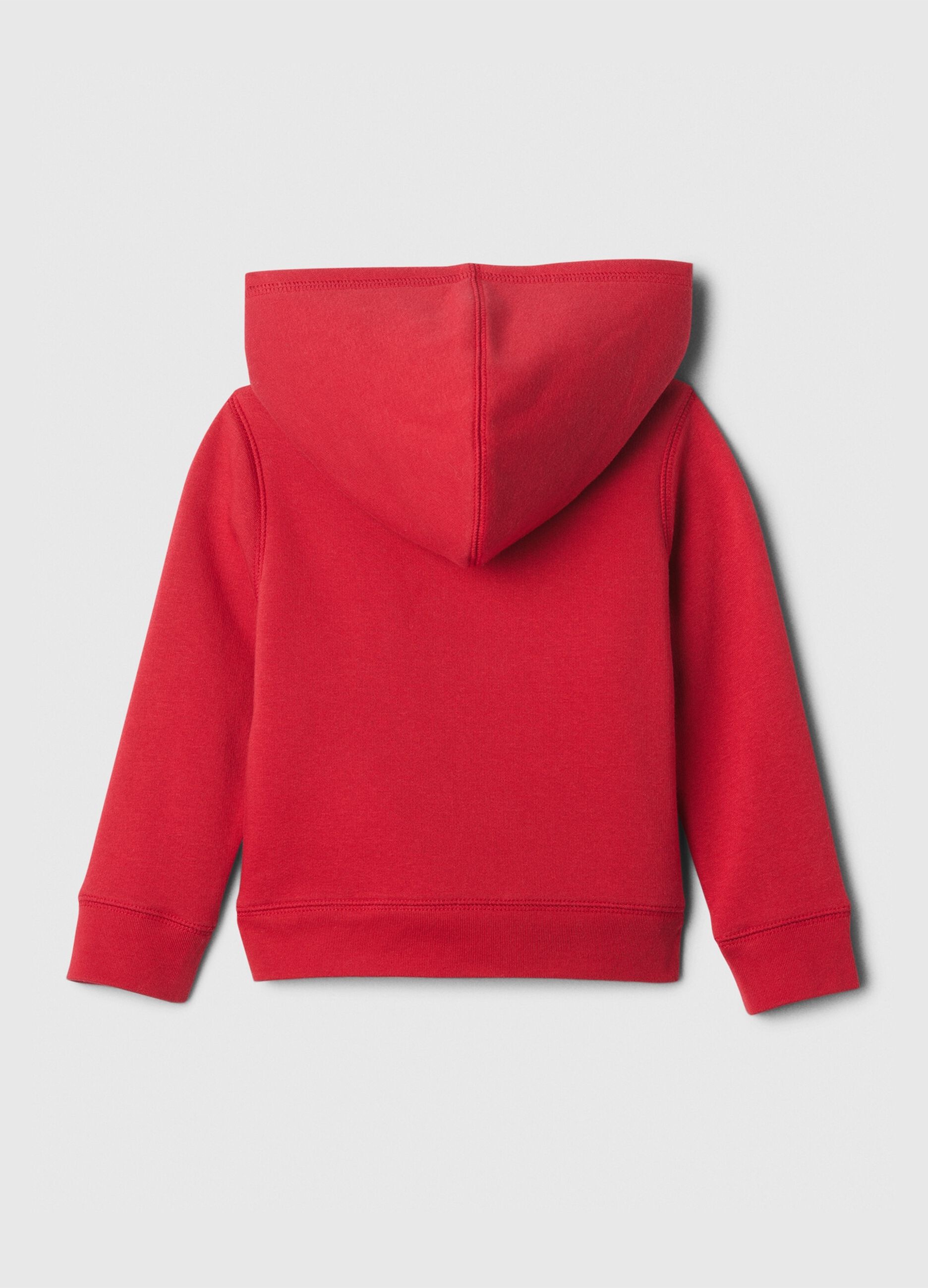 Full-zip sweatshirt and hood with sherpa lining_1