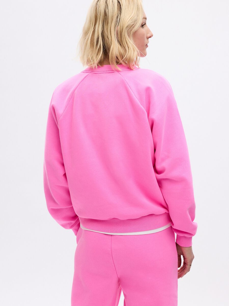 Felpa girocollo con maniche raglan Donna_1