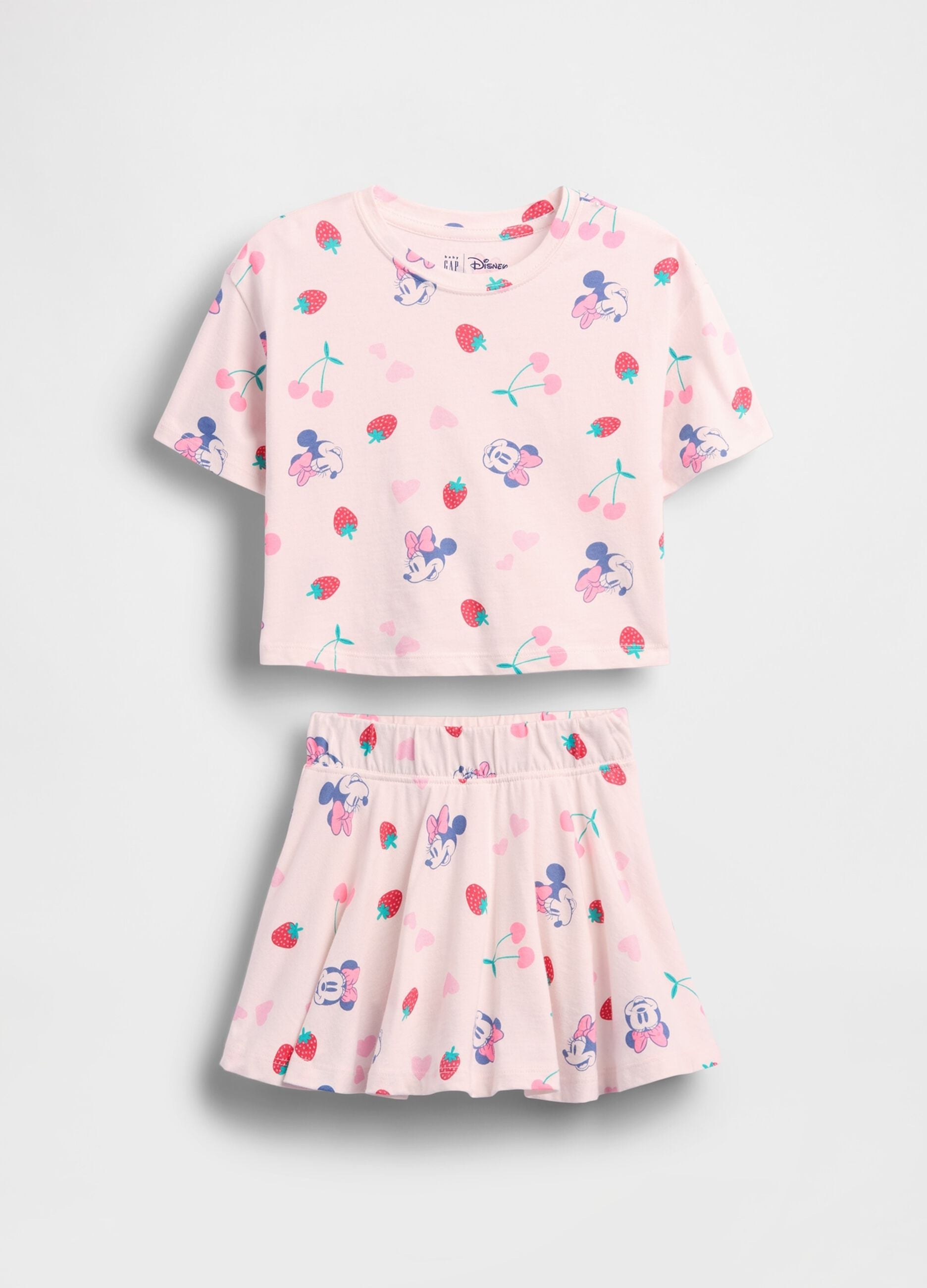 Set Minnie Disney in puro cotone con t-shirt e gonna