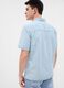Short-sleeved shirt in chambray cotton_1