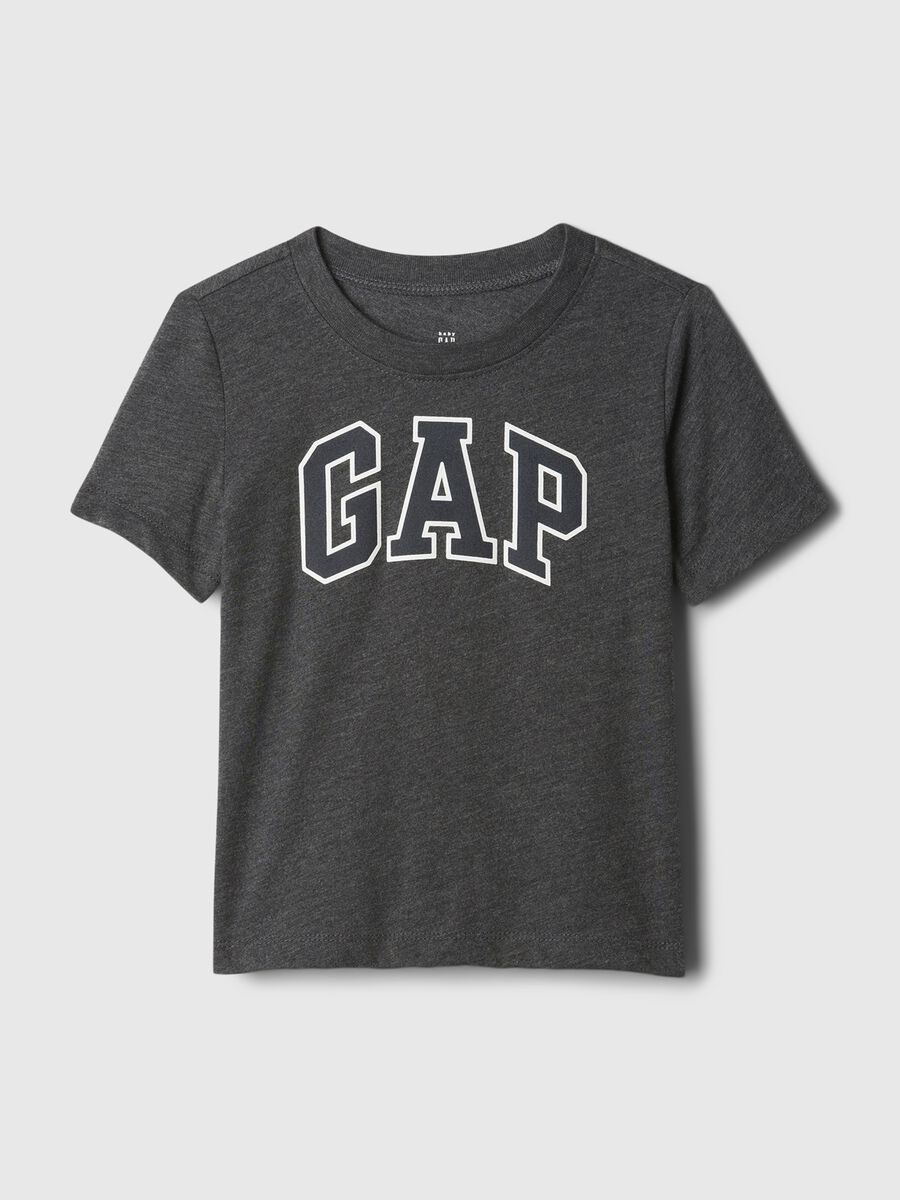 Grey cotton T-shirt with GAP graphic Baby Boy_0