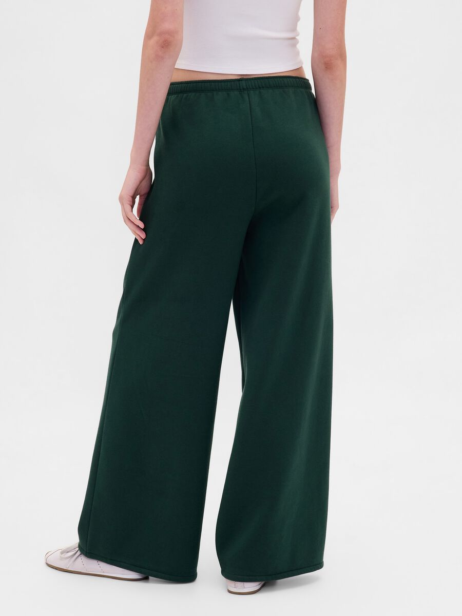 Green Palazzo Trousers in Cotton and Polyester Blend Woman_2
