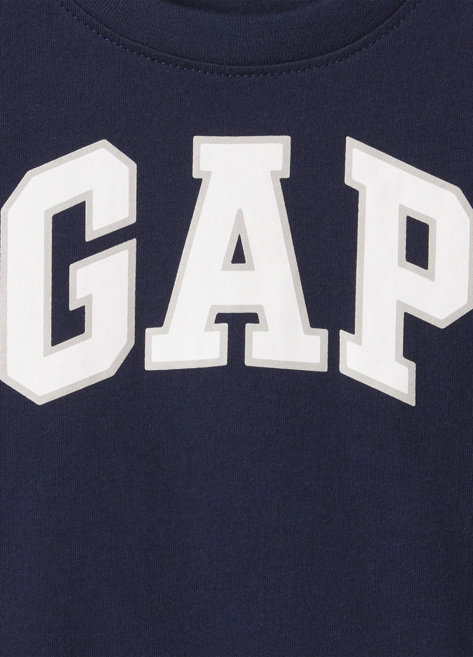T-shirt a maniche corte blu con logo GAP_2