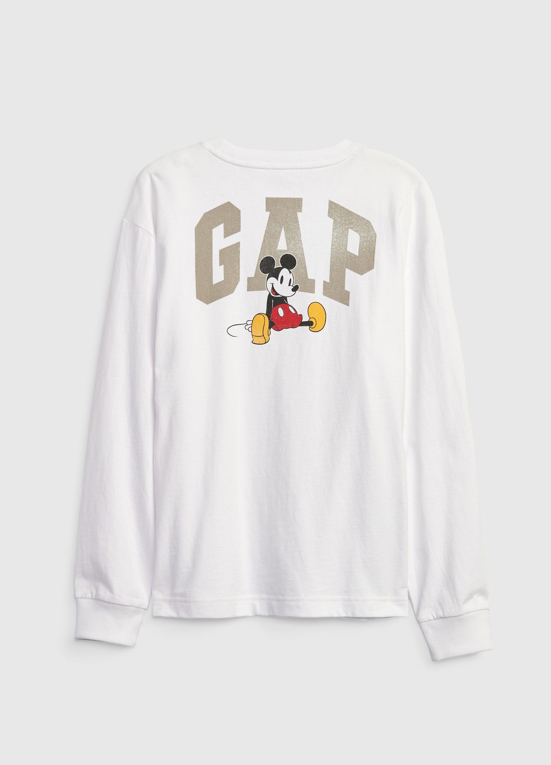 T-shirt with long sleeves and Mickey Mouse print and logo